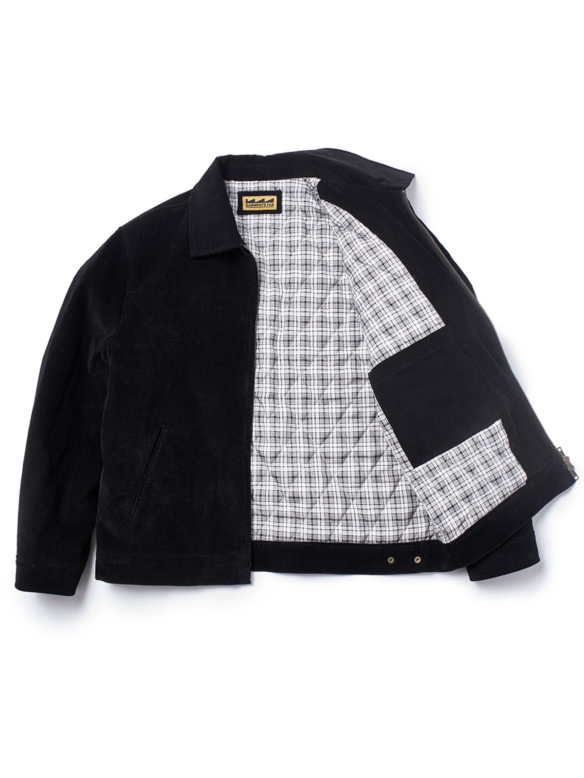 가먼츠팹(GARMENTS FAB) Need Money Quilted Work Jacket (BLACK)