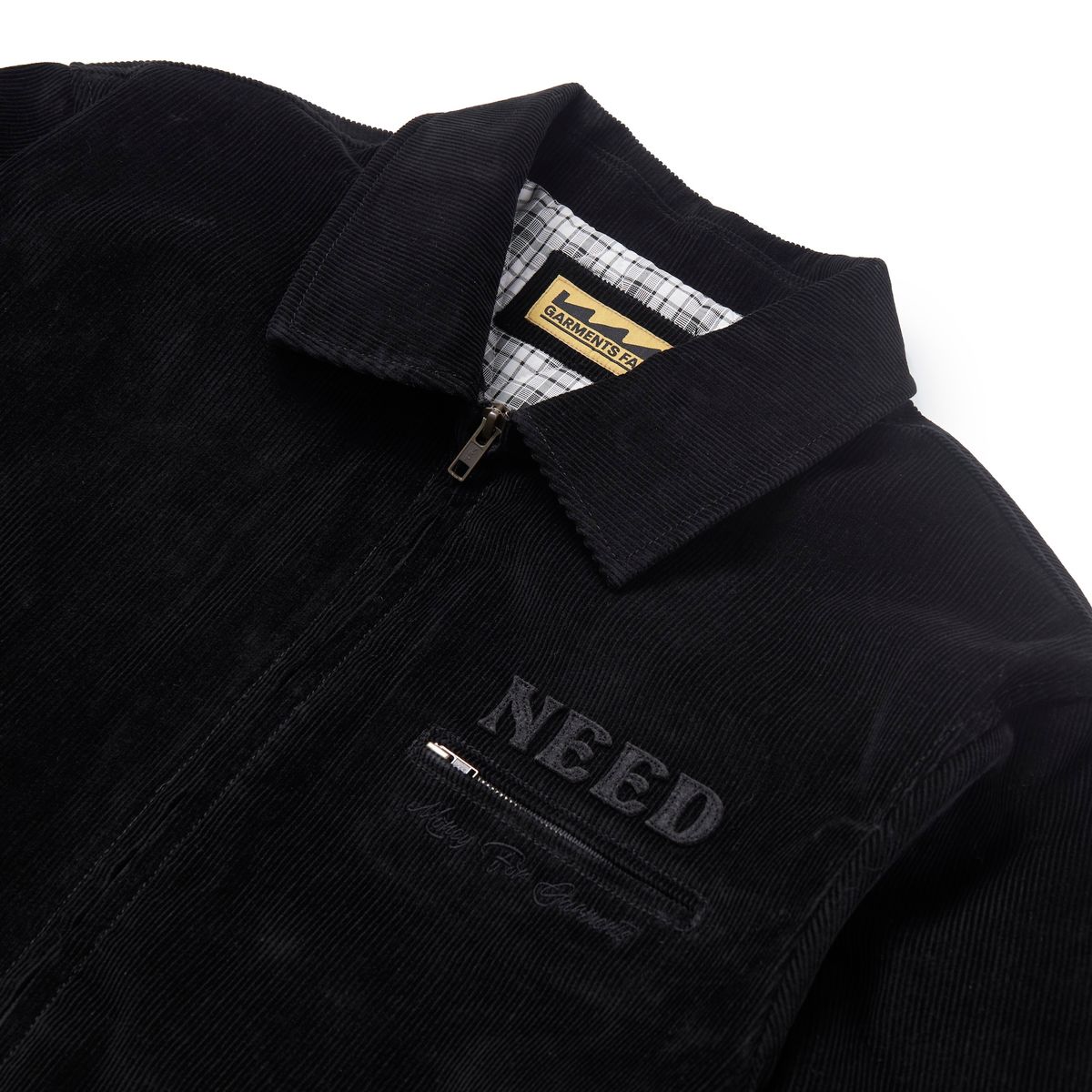 가먼츠팹(GARMENTS FAB) Need Money Quilted Work Jacket (BLACK)