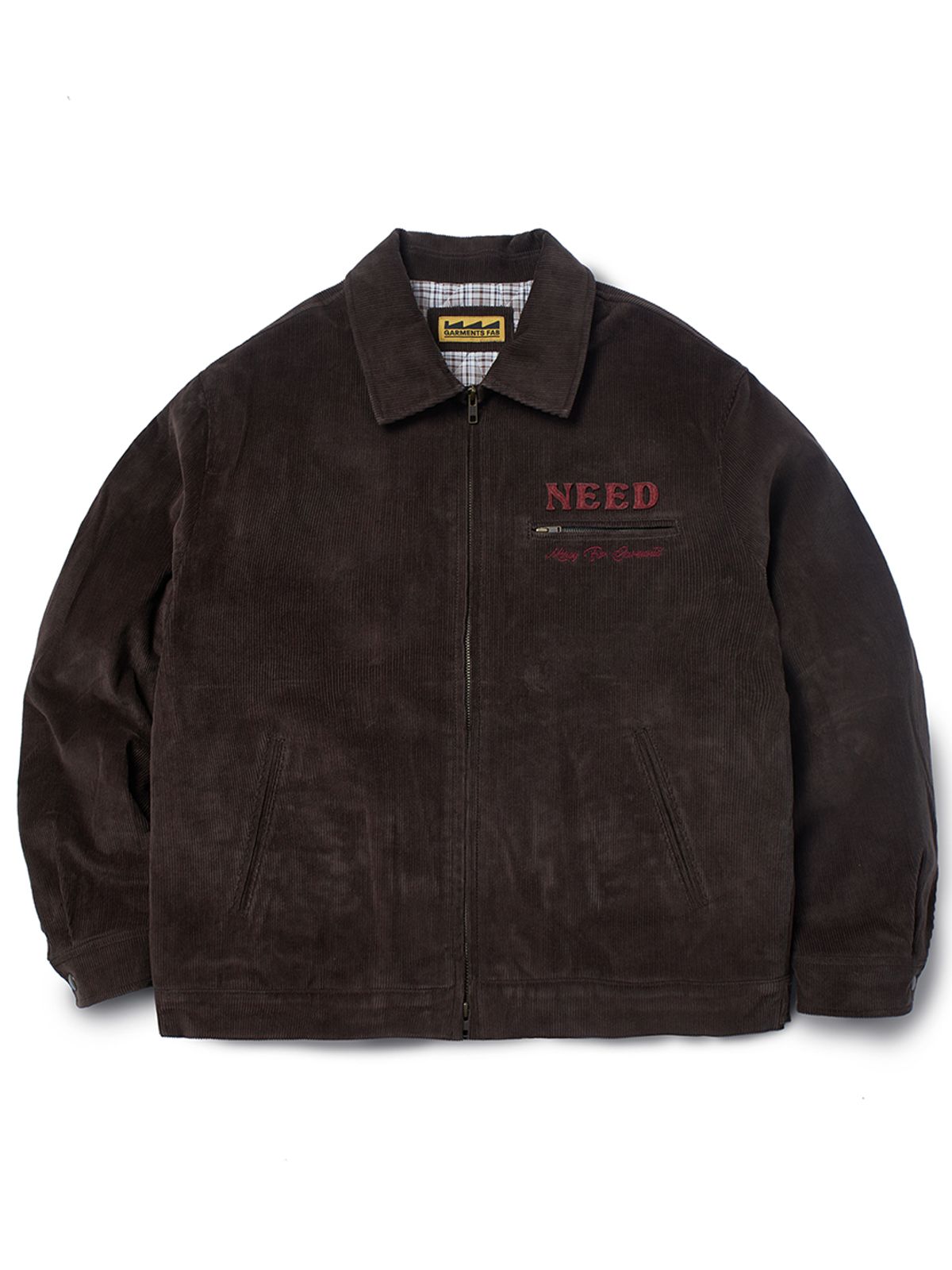 가먼츠팹(GARMENTS FAB) Need Money Quilted Work Jacket (BROWN)
