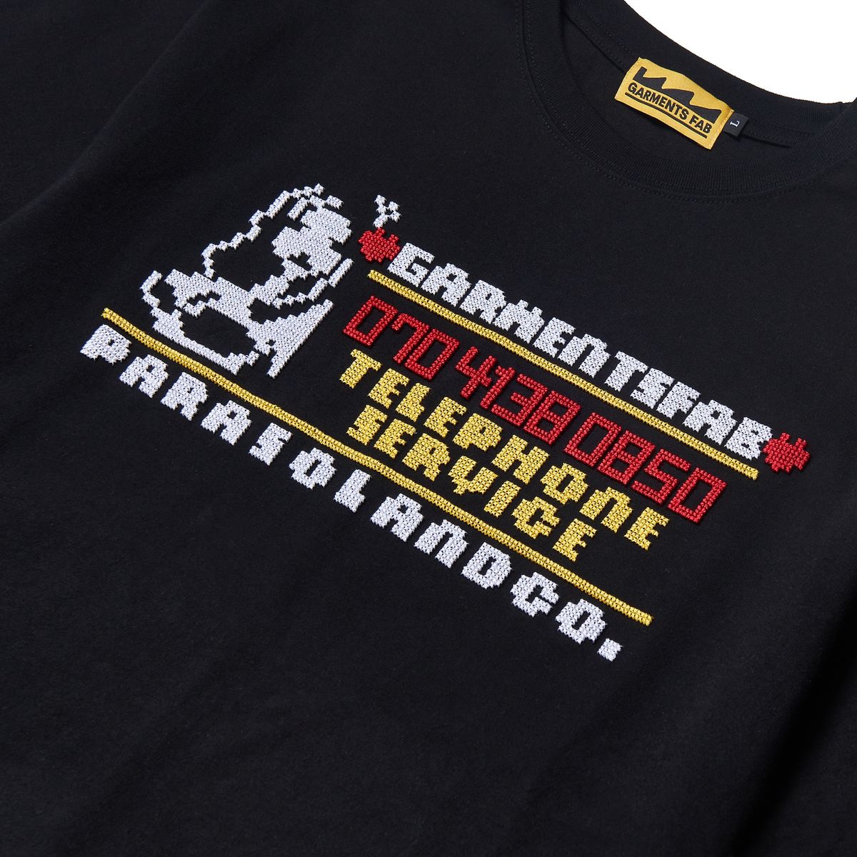 가먼츠팹(GARMENTS FAB) Telephone Service Call Girl Tee (BLACK)