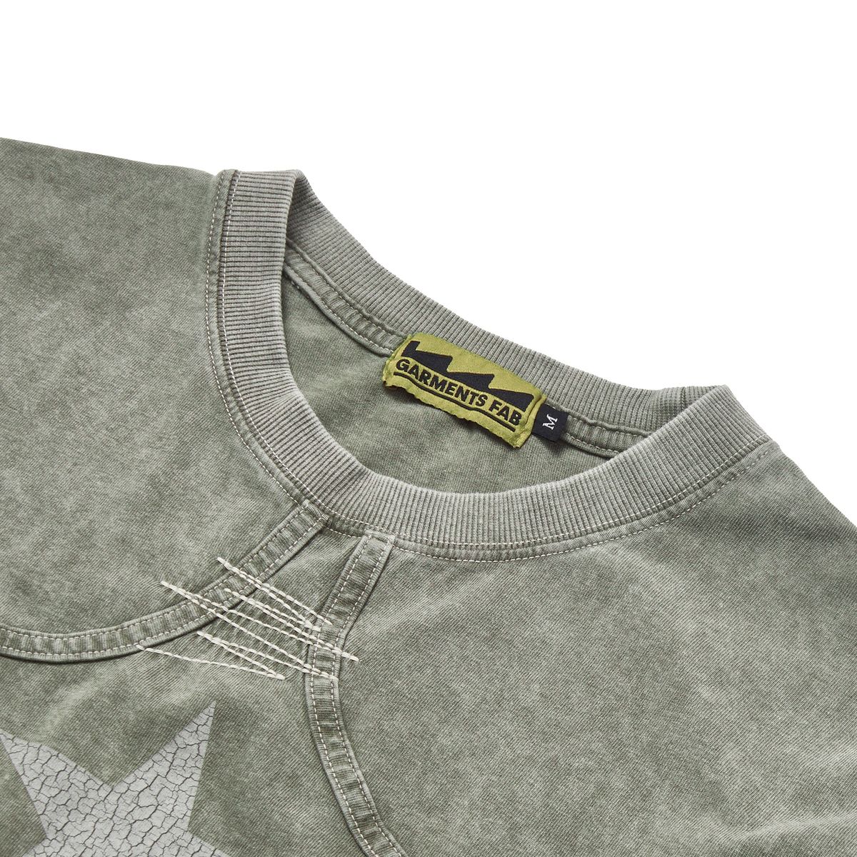 가먼츠팹(GARMENTS FAB) Washed Star Binding Tee (KHAKI)