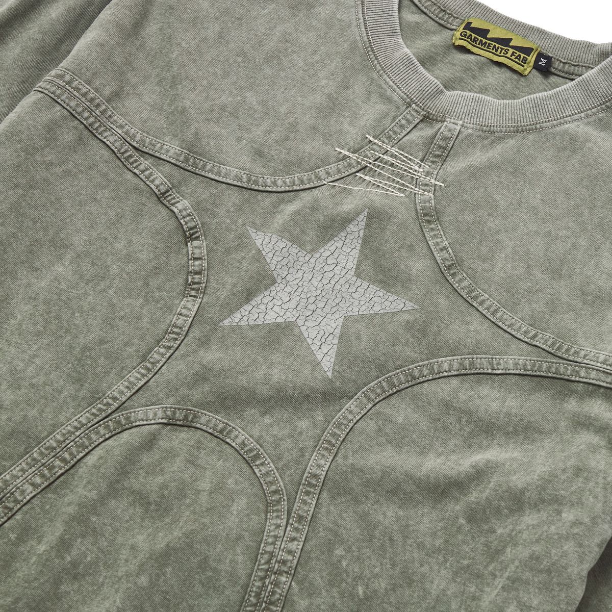 가먼츠팹(GARMENTS FAB) Washed Star Binding Tee (KHAKI)