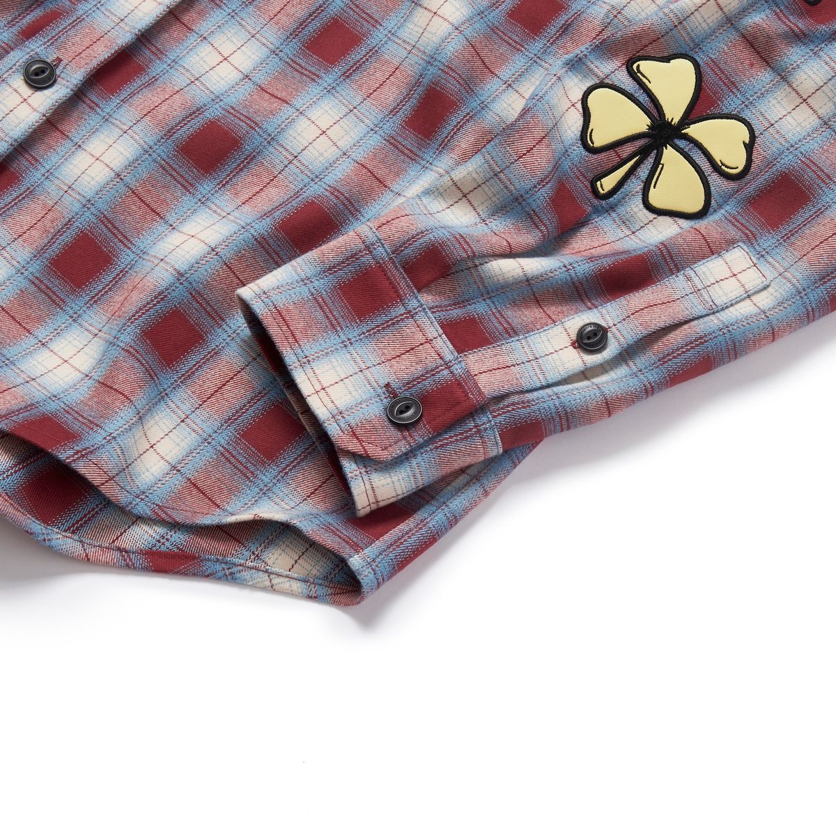 가먼츠팹(GARMENTS FAB) Lucky Clover Check Shirts (RED)