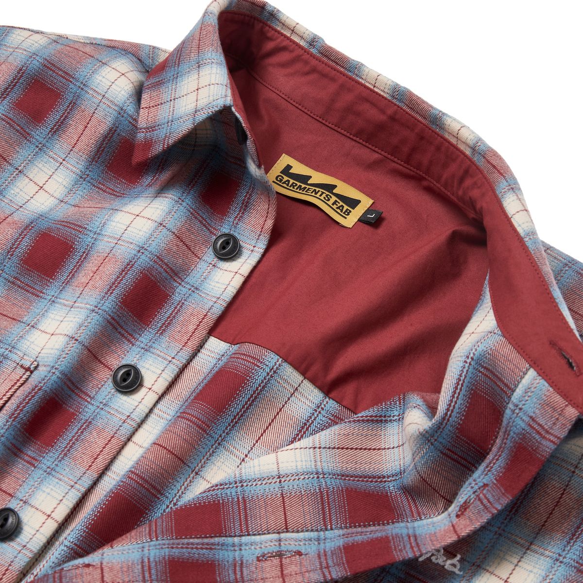 가먼츠팹(GARMENTS FAB) Lucky Clover Check Shirts (RED)