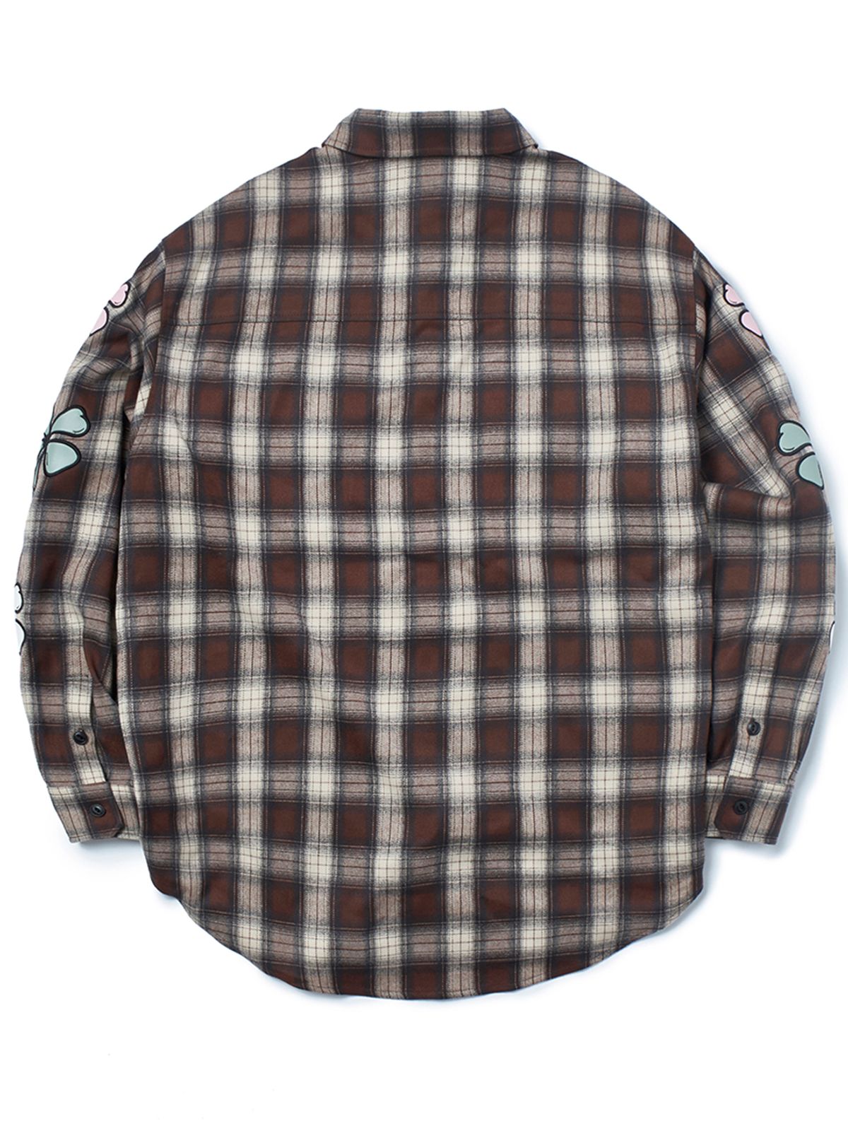 가먼츠팹(GARMENTS FAB) Lucky Clover Check Shirts (BROWN)