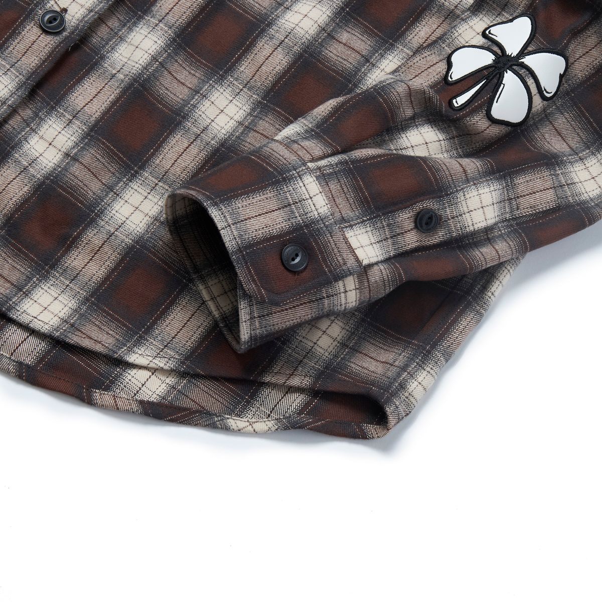 가먼츠팹(GARMENTS FAB) Lucky Clover Check Shirts (BROWN)
