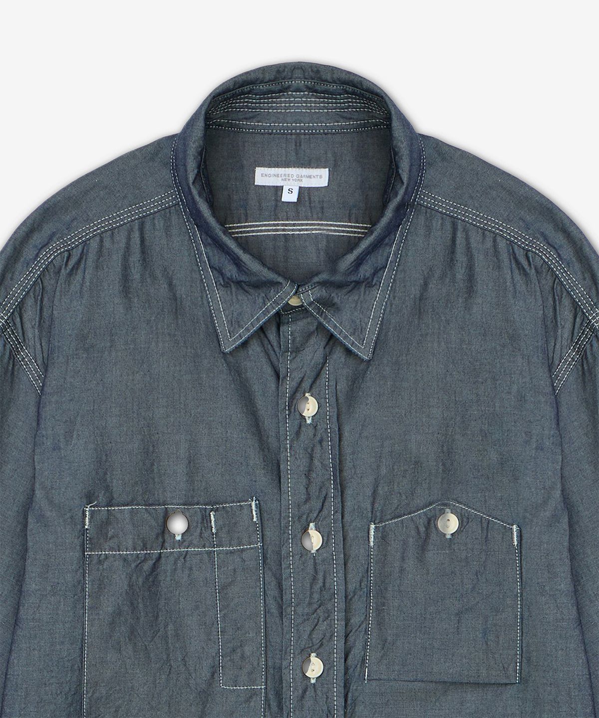 엔지니어드가먼츠(ENGINEERED GARMENTS) 워크 셔츠 - 인디고 코튼 샴베리 / QT023SD051