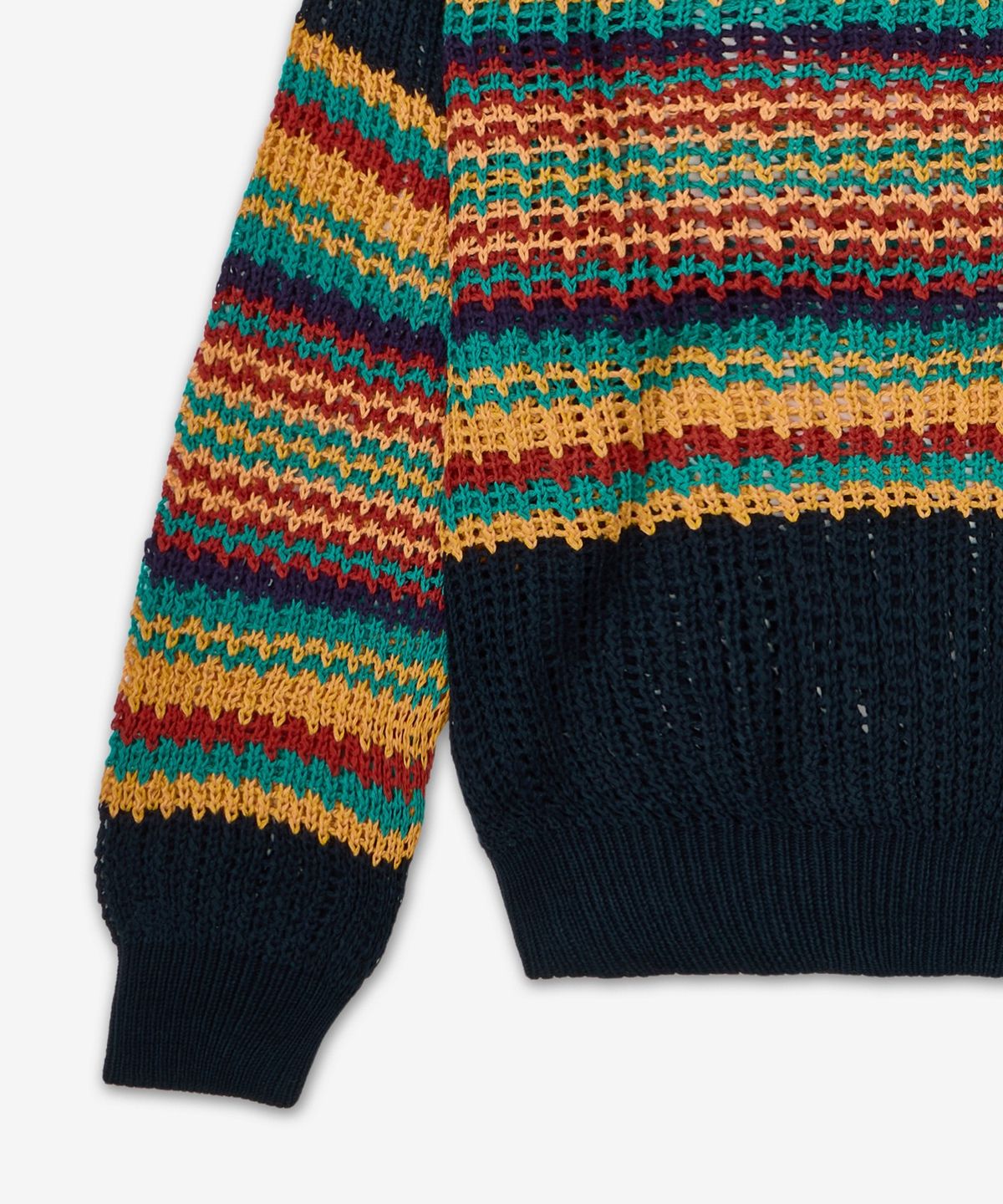 사스콰치패브릭스(SASQUATCHFABRIX) 멕스 보더 니트 - 네이비 / 25SSKNN00102
