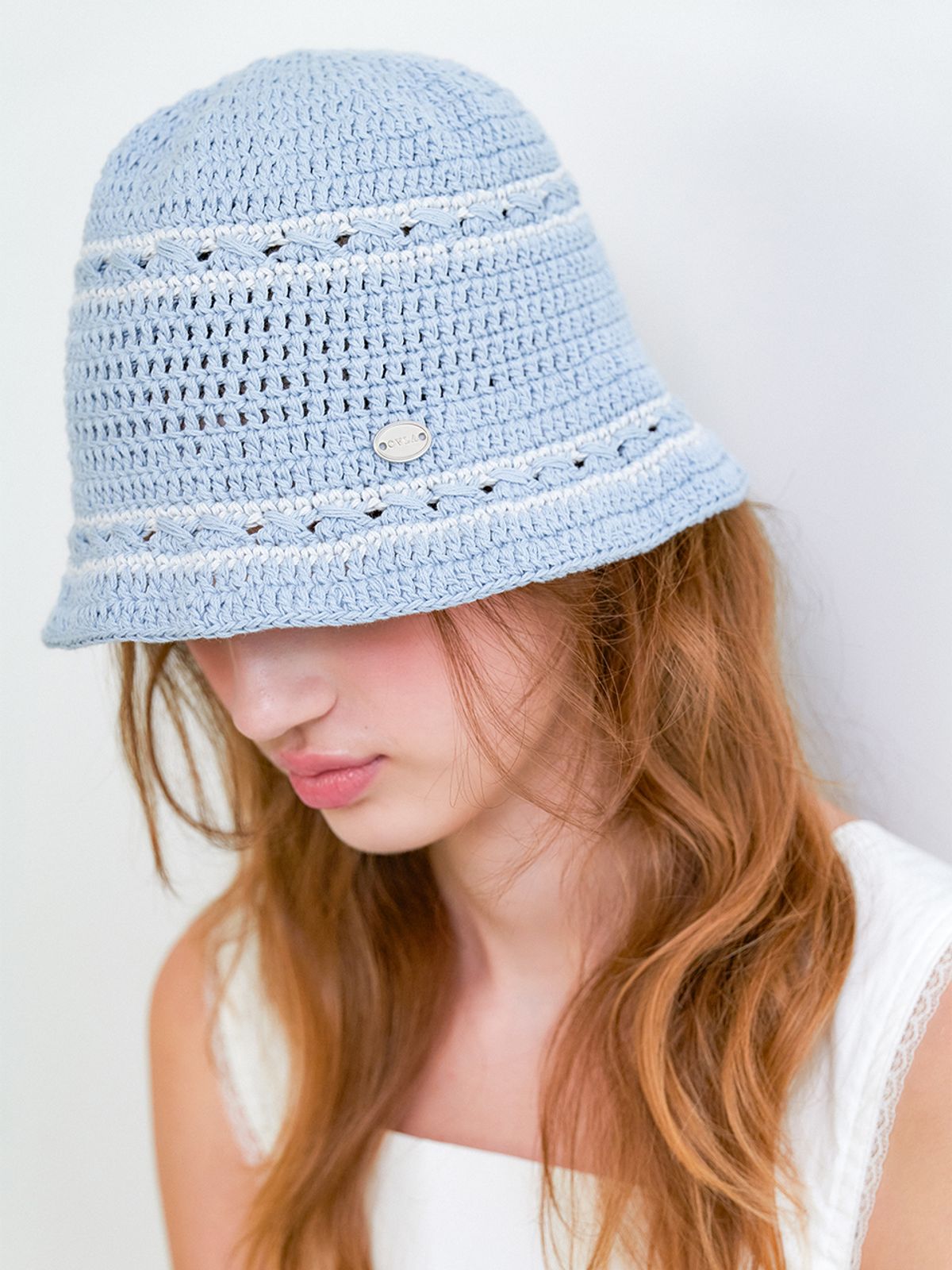 오블라(OVLA) [HAND CROCHET] cotton touch bucket hat_3color HA048