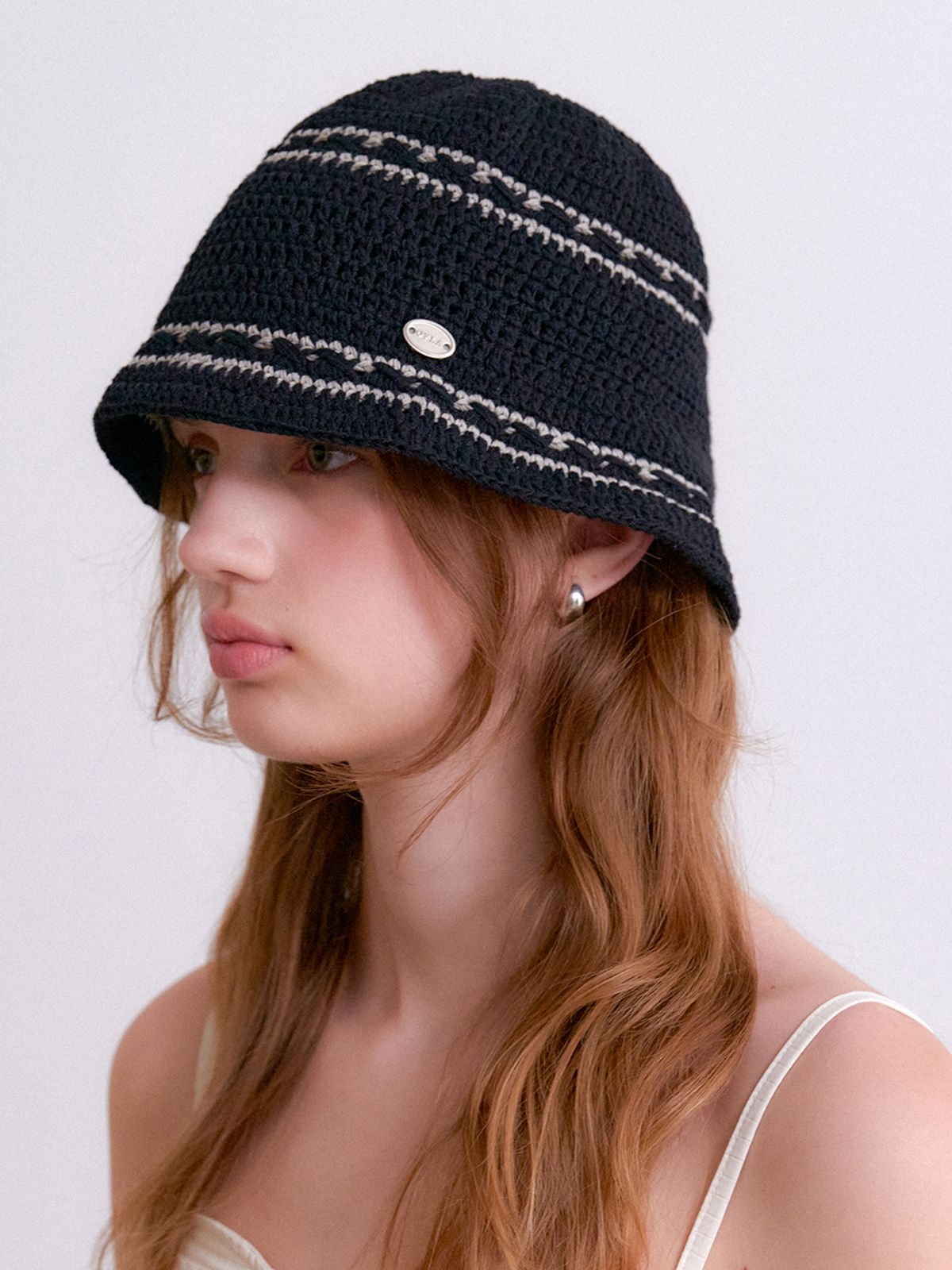 오블라(OVLA) [HAND CROCHET] cotton touch bucket hat_3color HA048