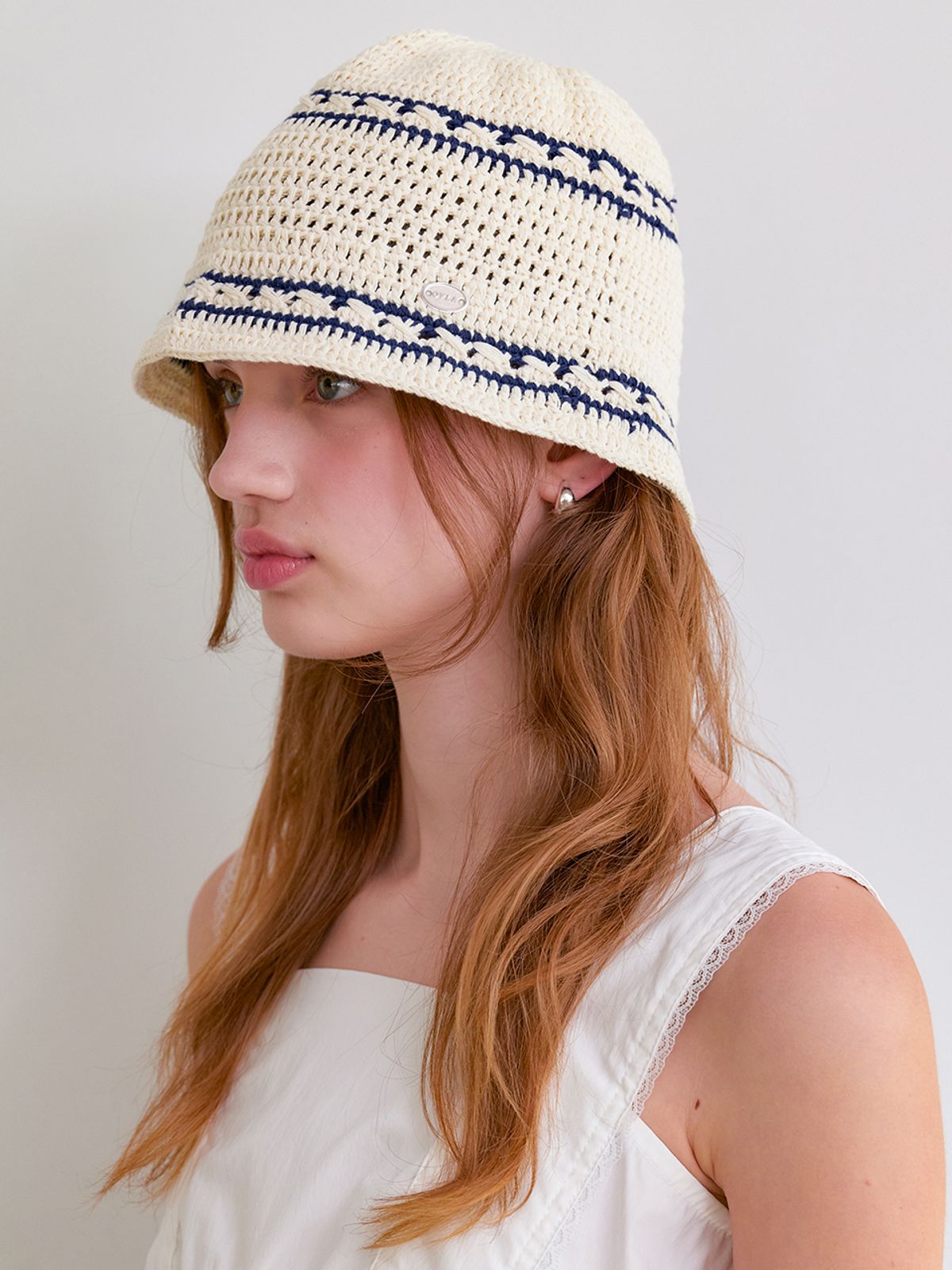 오블라(OVLA) [HAND CROCHET] cotton touch bucket hat_3color HA048