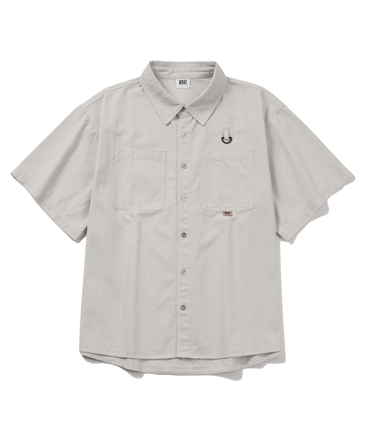 그레이블러밧(GRAYBLVD) 페이드 반팔 워크셔츠 GKBSH41 (BEIGE)
