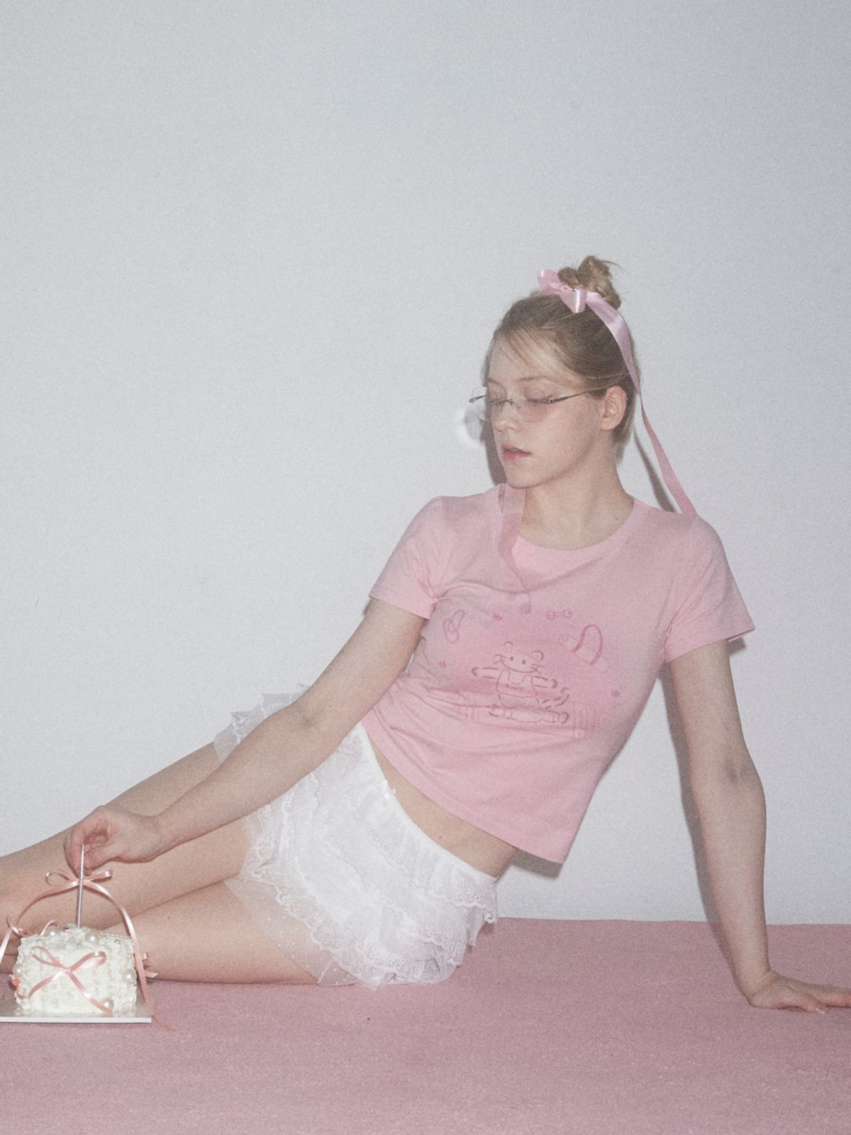 스웻스윗(SWEATSWEET) MEOW PILATES CLUB T-SHIRTS - PINK