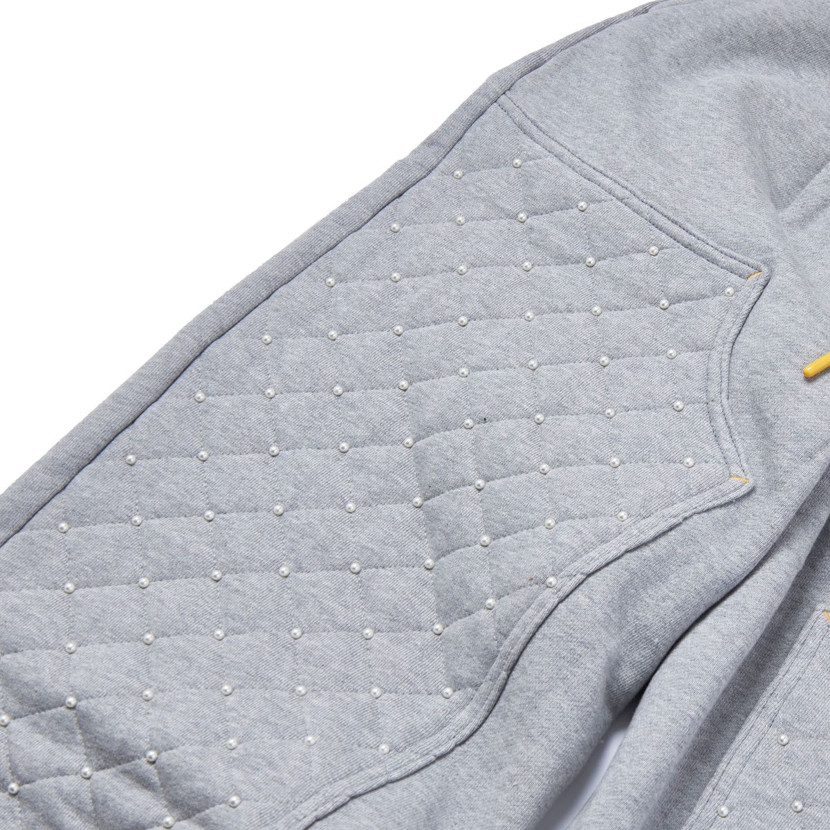 가먼츠팹(GARMENTS FAB) Quilted Double Knee Studs Sweatpants (GRAY)