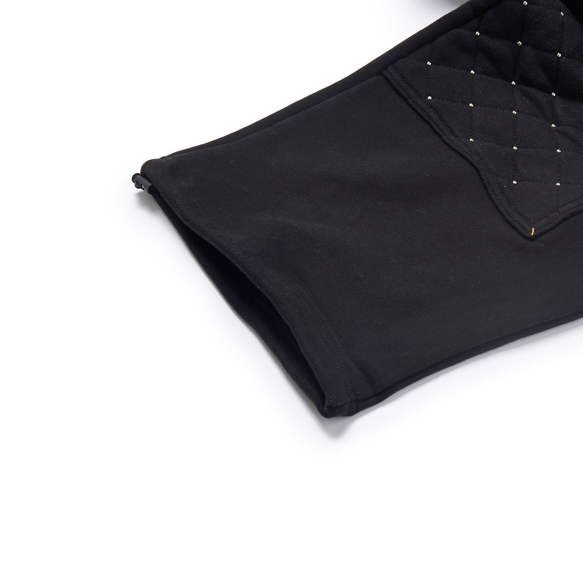 가먼츠팹(GARMENTS FAB) Quilted Double Knee Studs Sweatpants (BLACK)