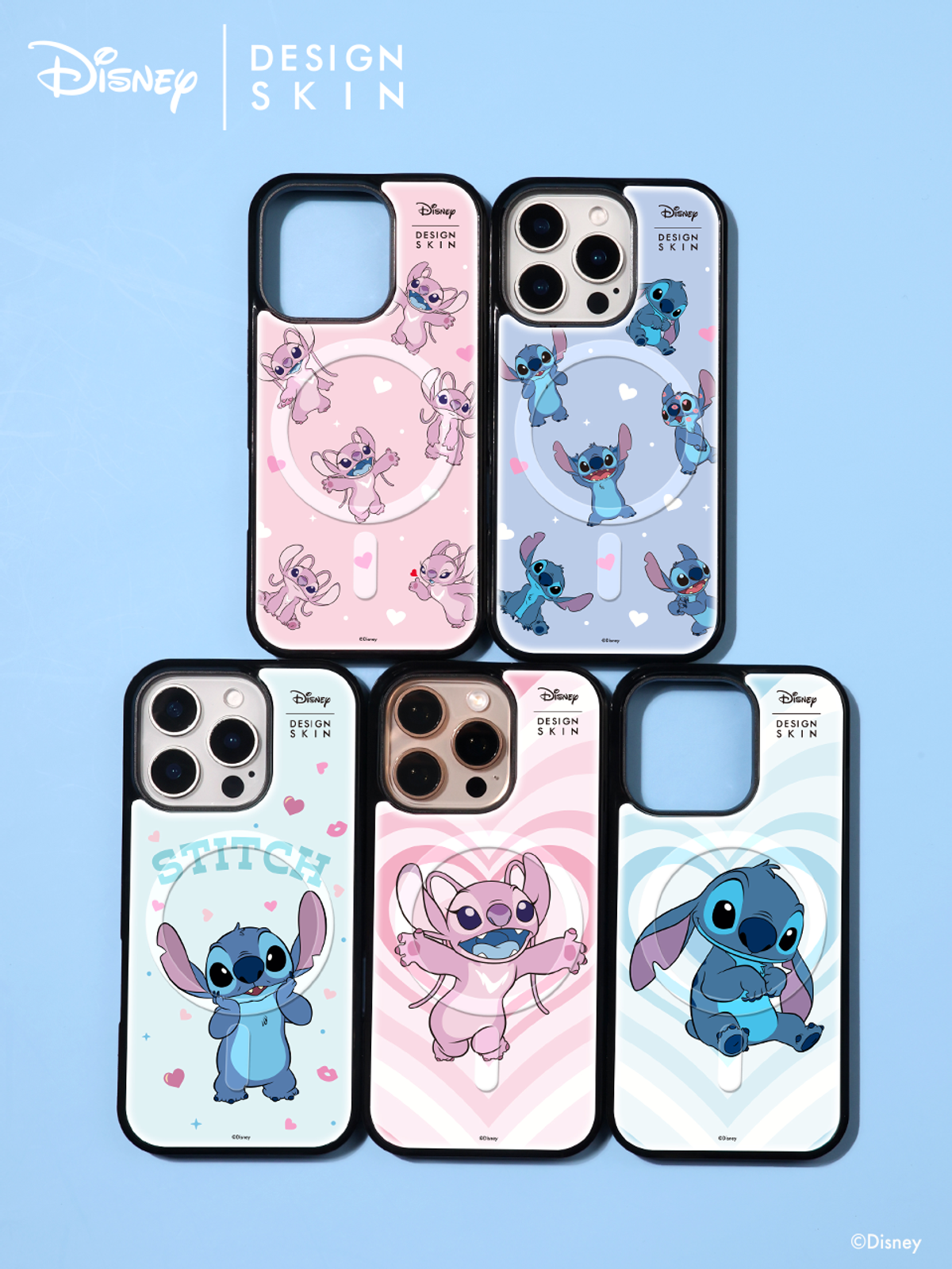 디자인스킨(DESIGNSKIN) 디즈니 맥세이프 에폭시 그래픽 케이스_스티치