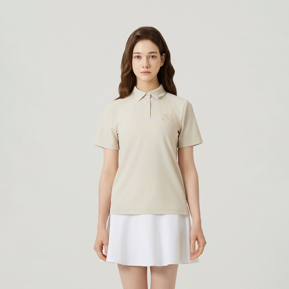마틴골프(MARTINE GOLF) Big M Basic Fit Half Sleeve T-shirts_L/BEIGE