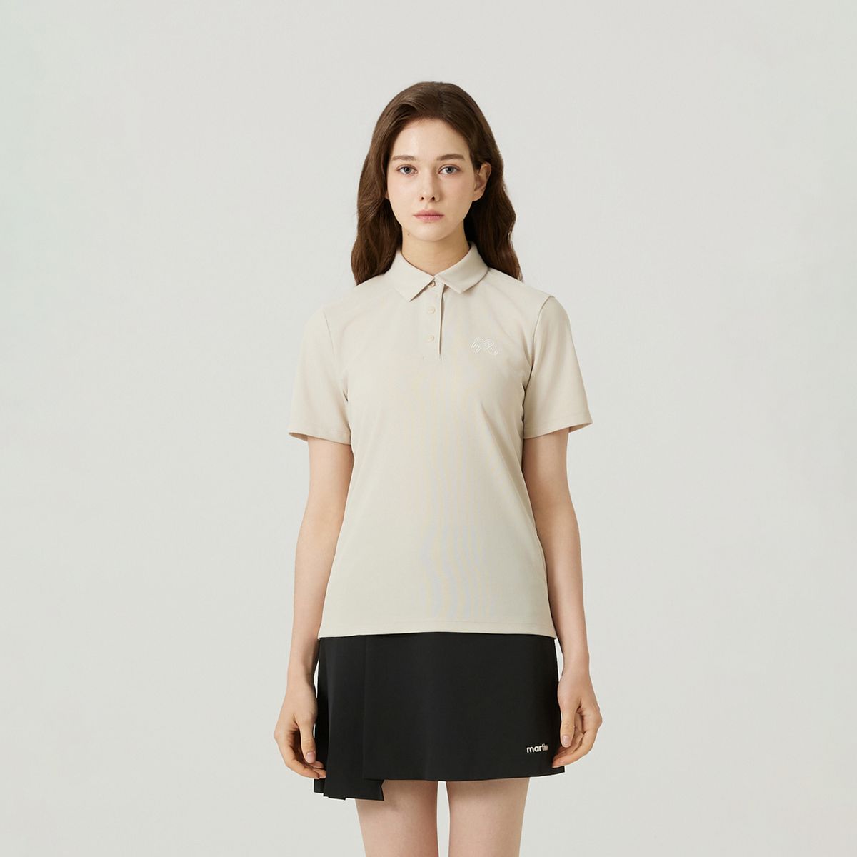 마틴골프(MARTINE GOLF) M Basic Fit Half Sleeve T-shirts_L/BEIGE