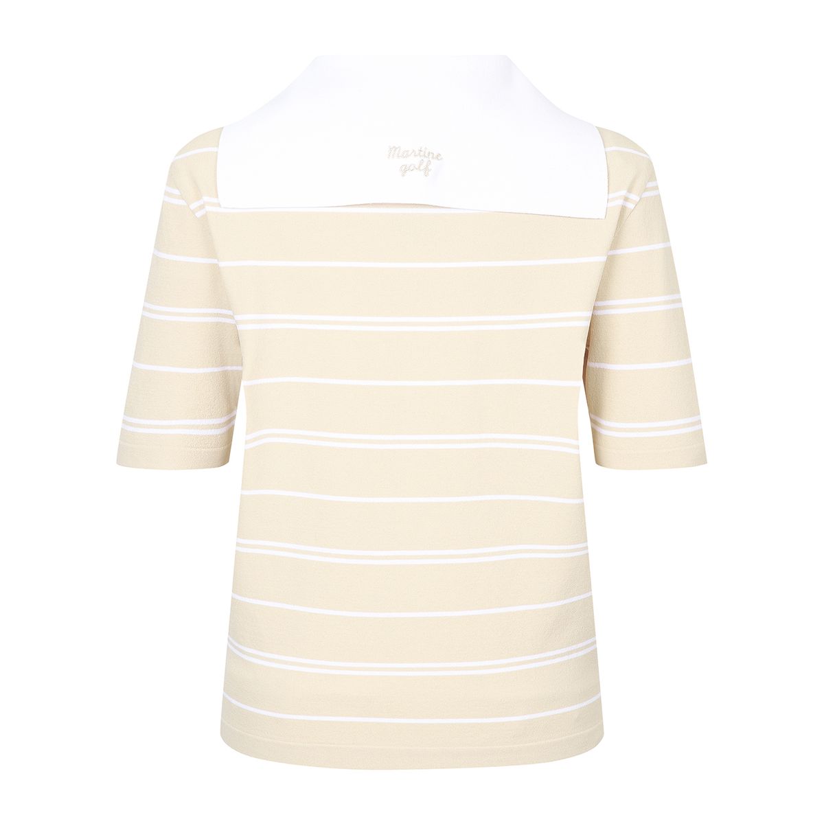 마틴골프(MARTINE GOLF) Sailor Scarf Detachable Short Sleeve Knit_BEIGE