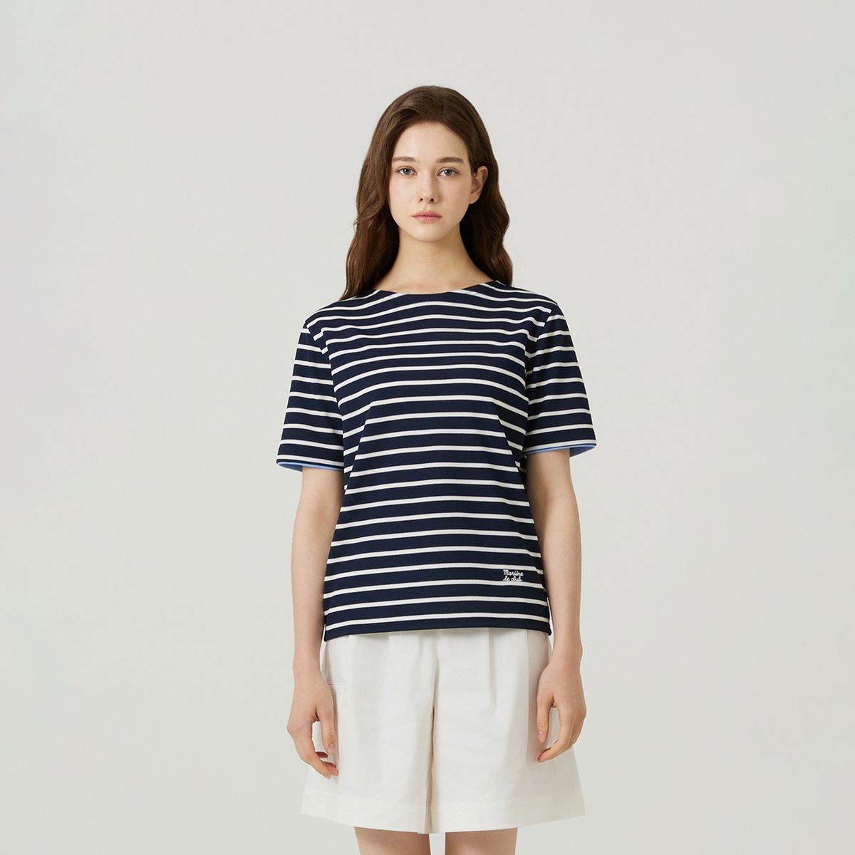 마틴골프(MARTINE GOLF) Round Stripe T-shirts_NAVY