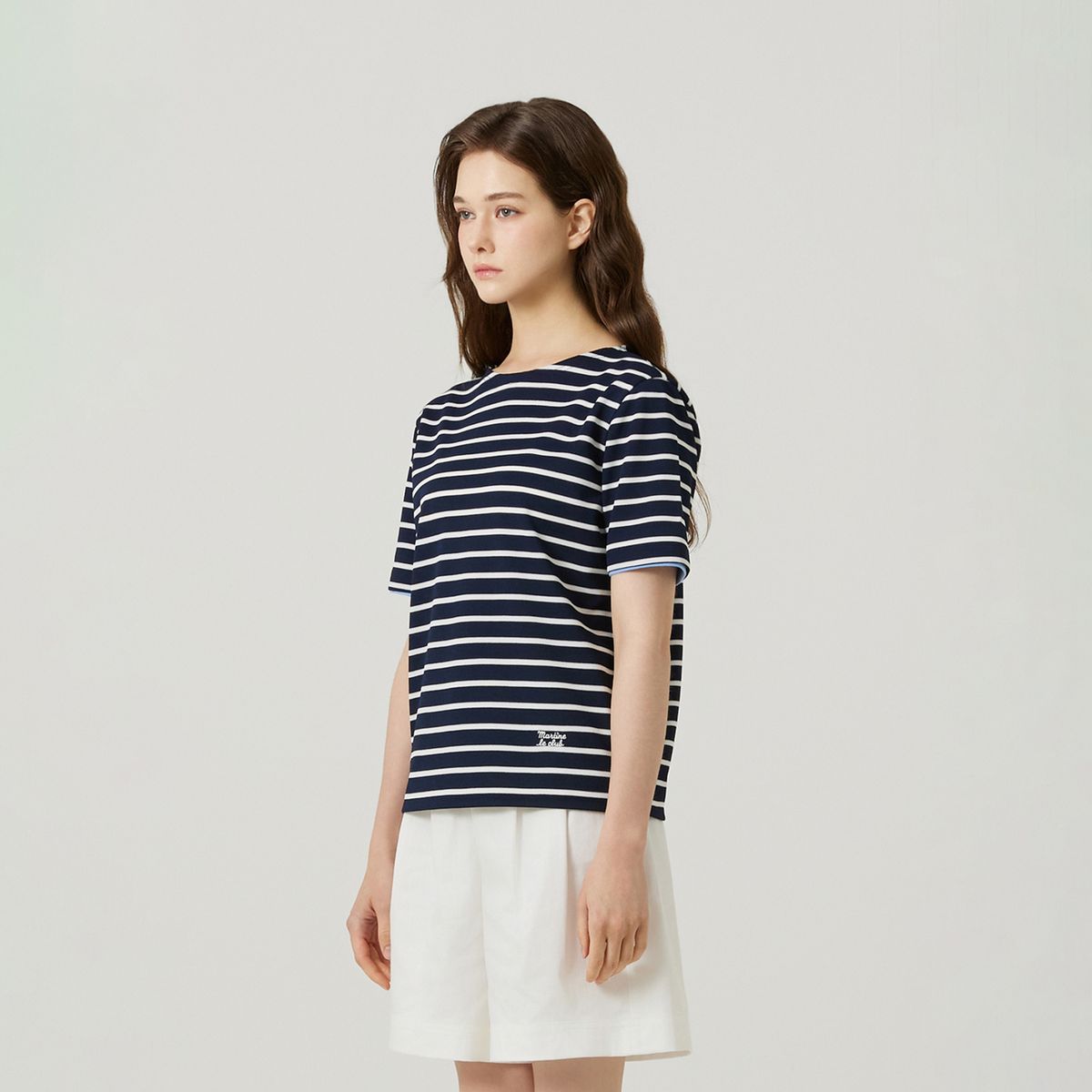 마틴골프(MARTINE GOLF) Round Stripe T-shirts_NAVY