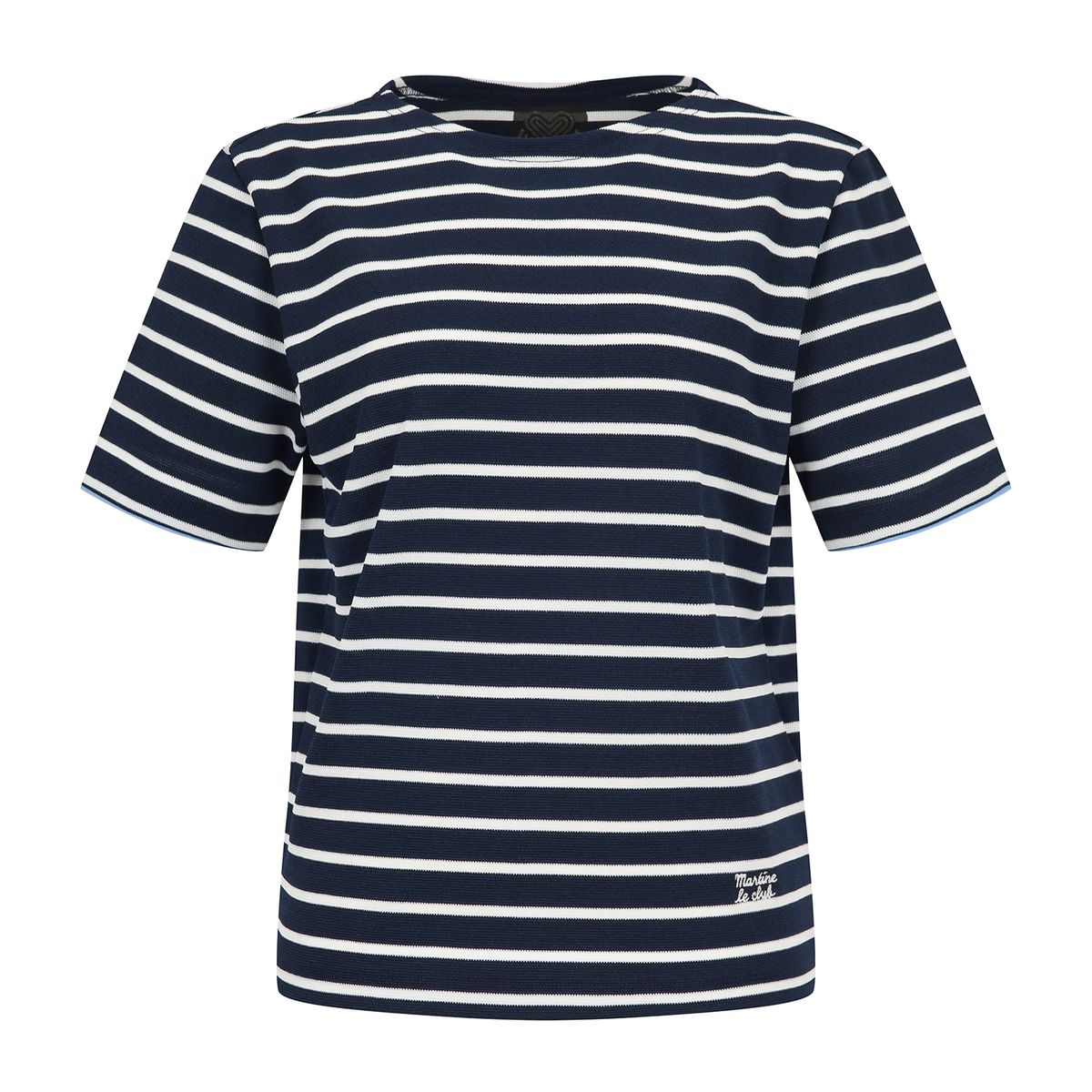 마틴골프(MARTINE GOLF) Round Stripe T-shirts_NAVY