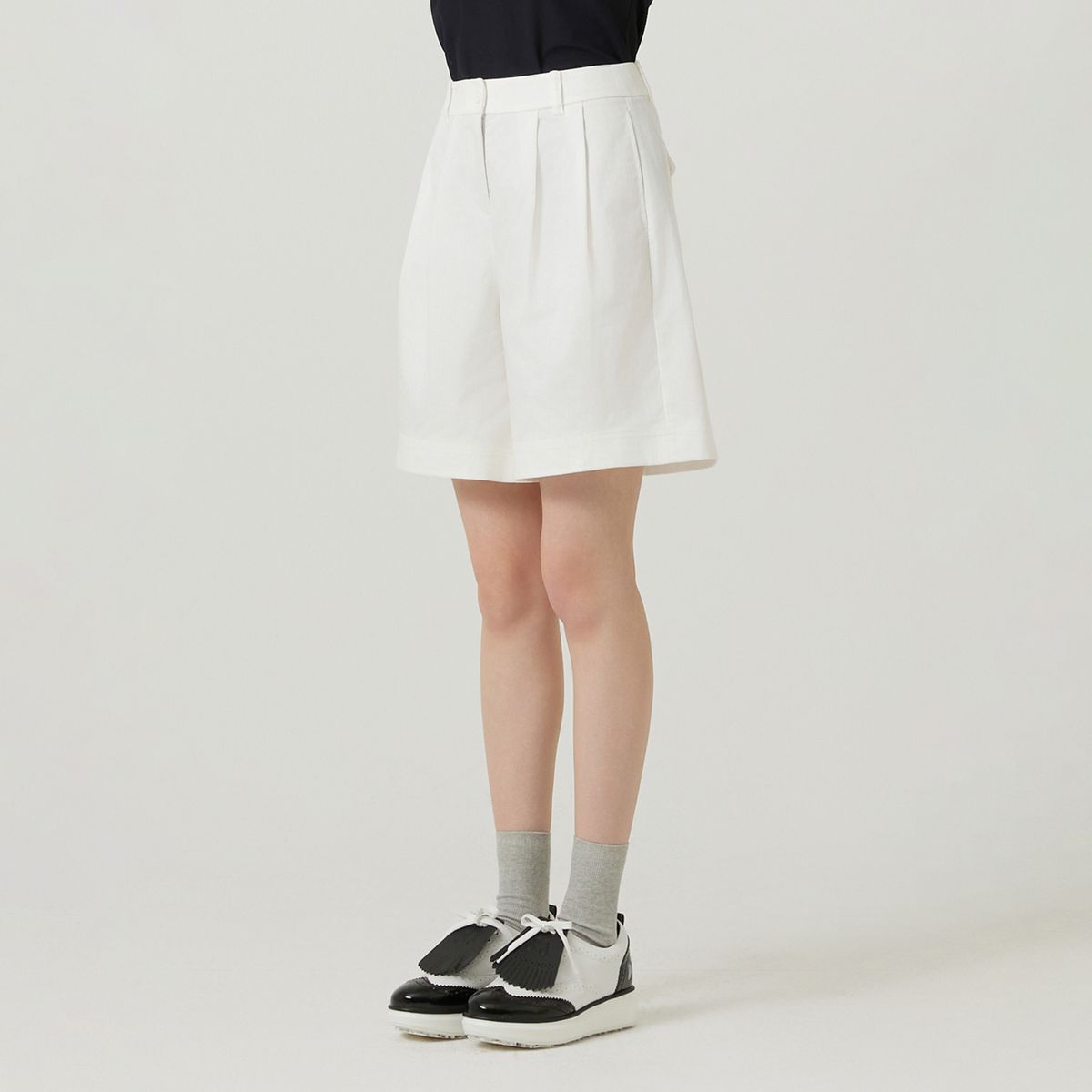 마틴골프(MARTINE GOLF) Linen Bermuda Pants_OFF-WHITE