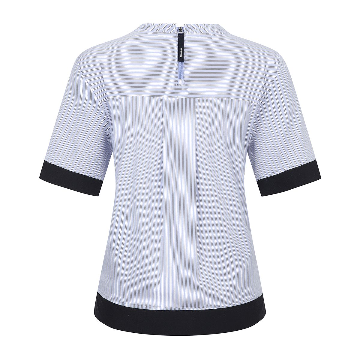 마틴골프(MARTINE GOLF) Stripe Woven Mix T-shirts_OFF-WHITE