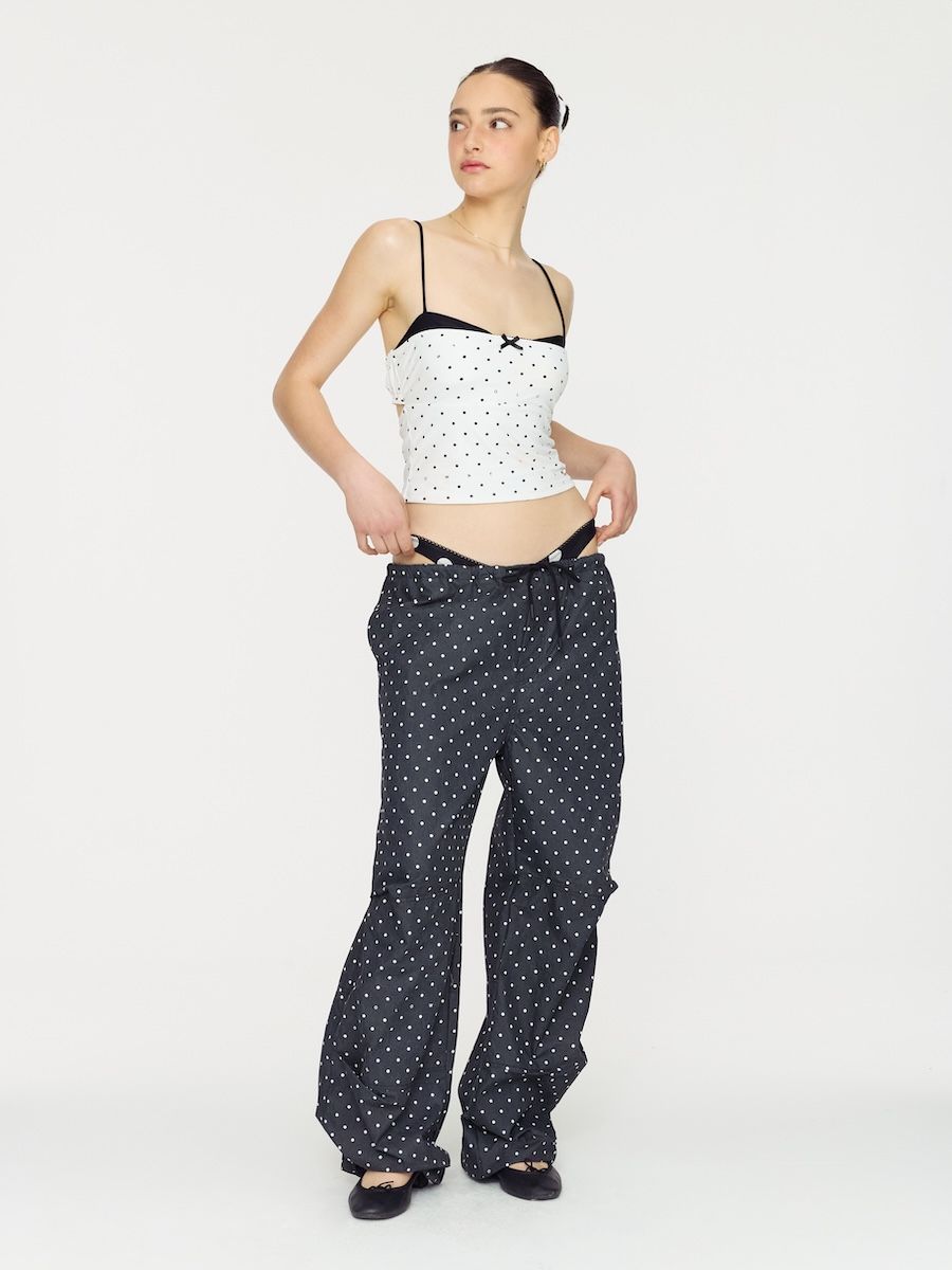 ★GLOWNY★SUMMER TIME PARACHUTE PANTS (DOTTY MAZE)★正規品 GLOWNY グロウニー SS25 SUMMER TIME PARACHUTE PANTS / DOTTY