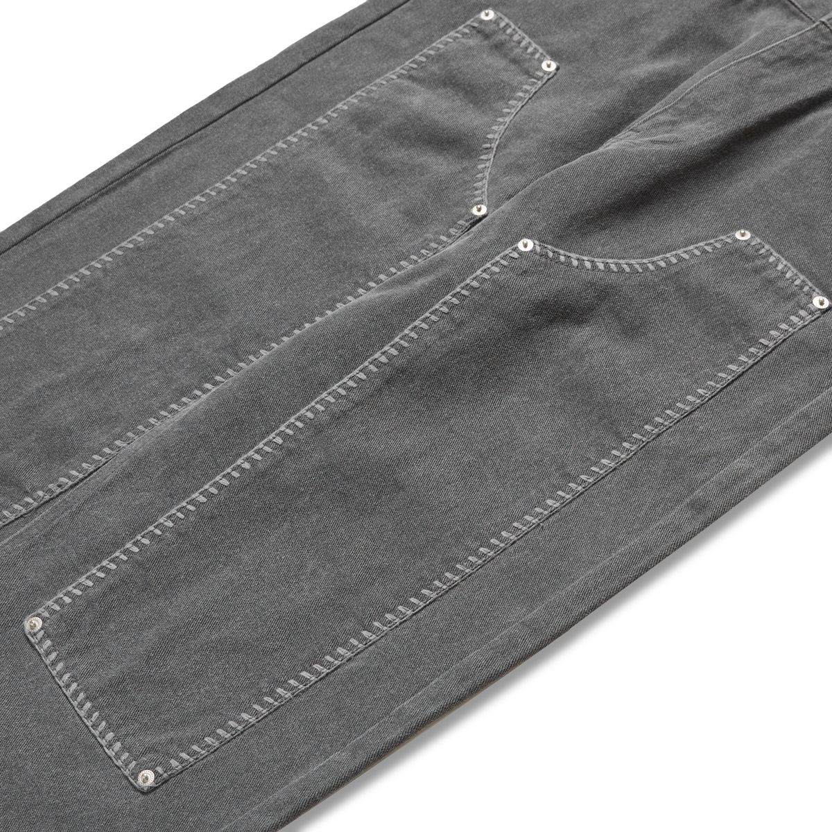 가먼츠팹(GARMENTS FAB) Blanket Stitch Pigment Carpenter Pants (CHARCOAL)