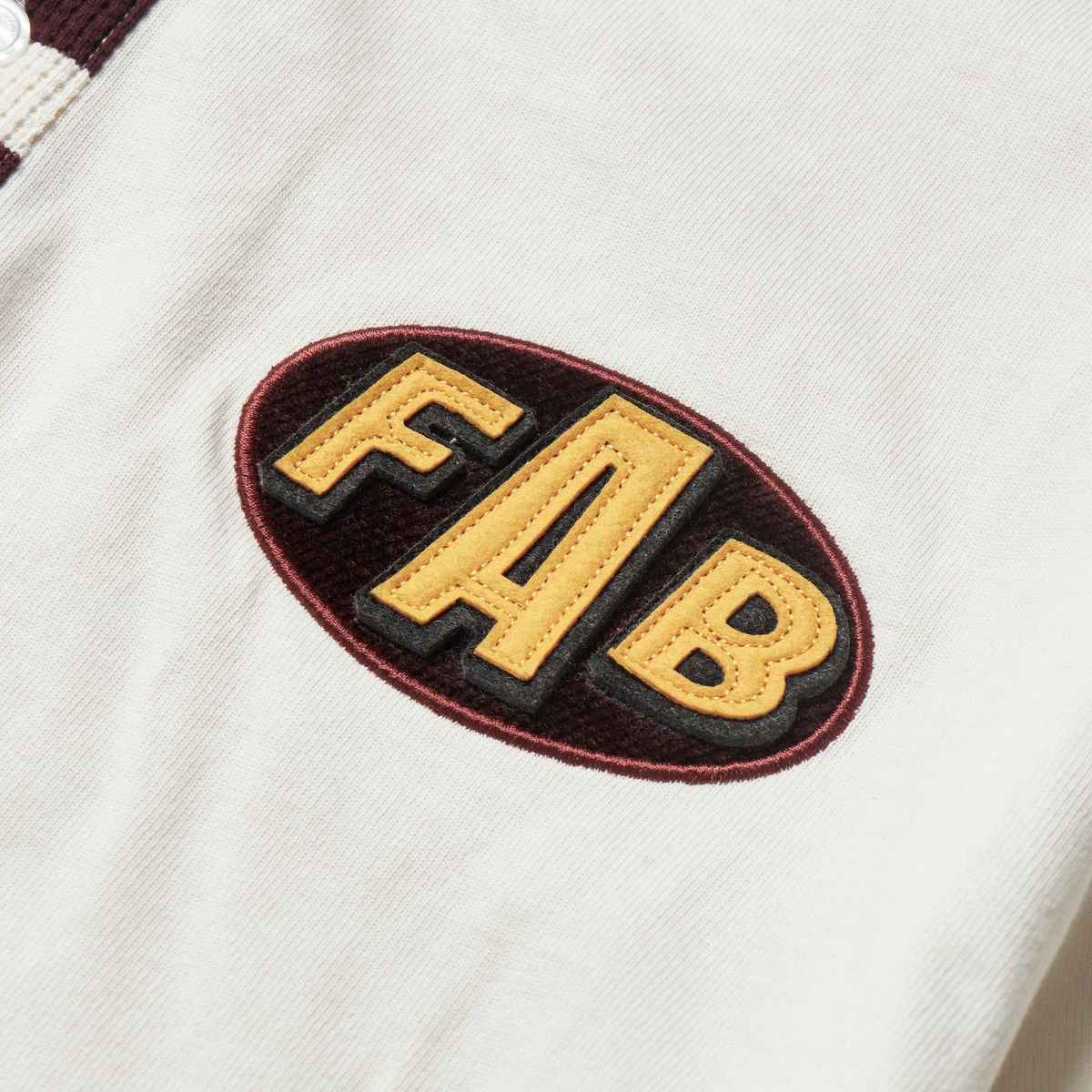 가먼츠팹(GARMENTS FAB) Stripe Patch Rugby Shirts (IVORY)