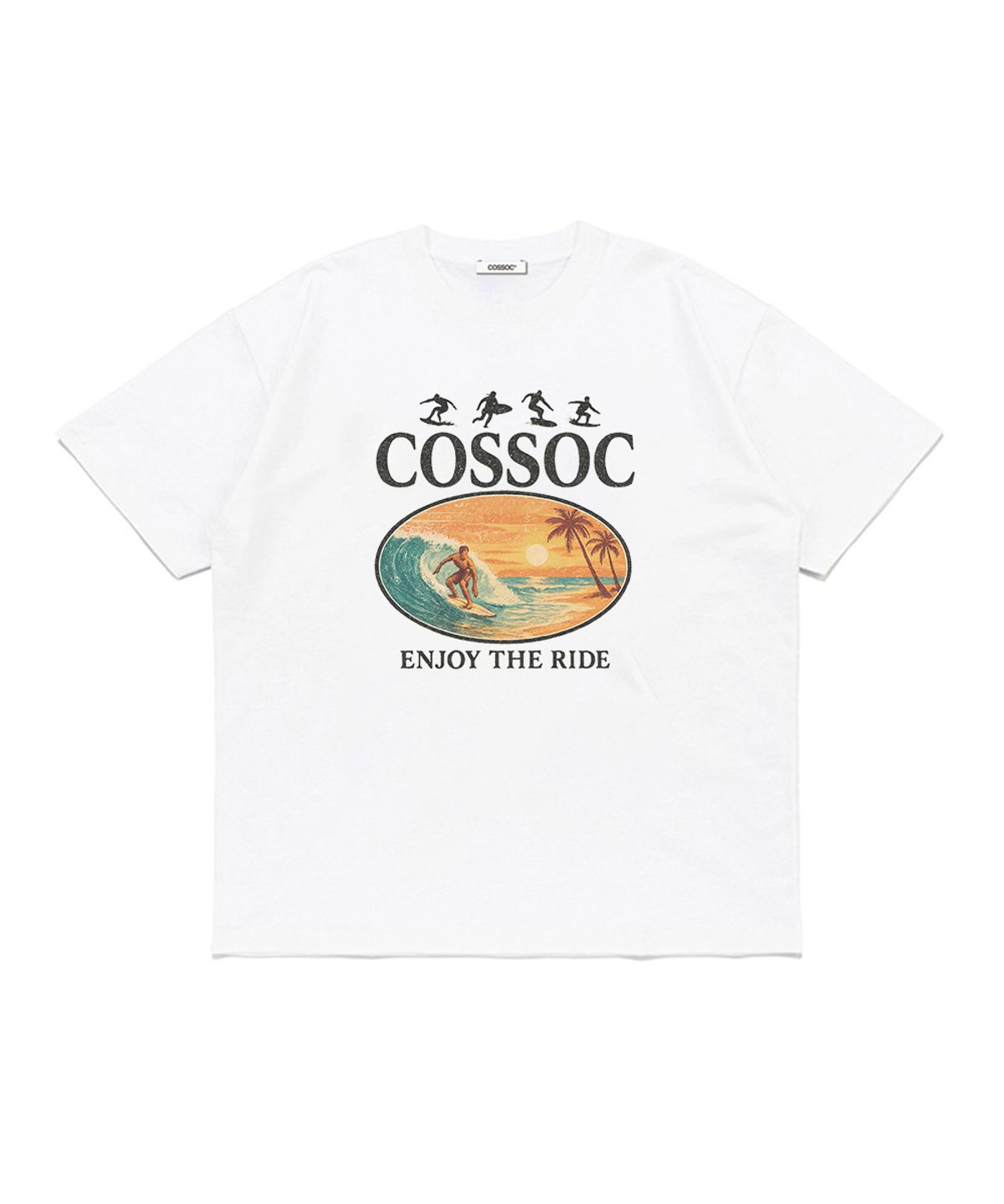 코소(COSO) 서프 라이드 그래픽 티셔츠 (WHITE)
