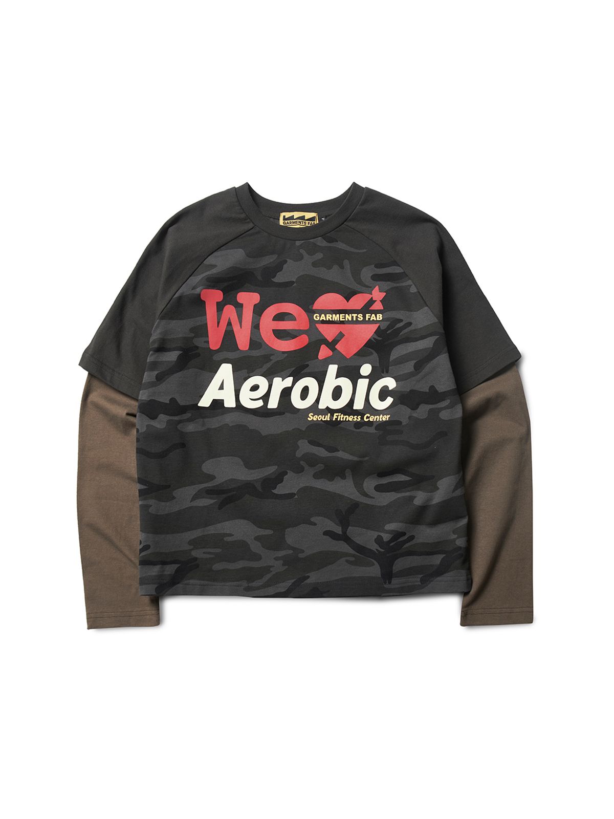 가먼츠팹(GARMENTS FAB) Camo Aerobic Layered Longsleeve (BLACK)