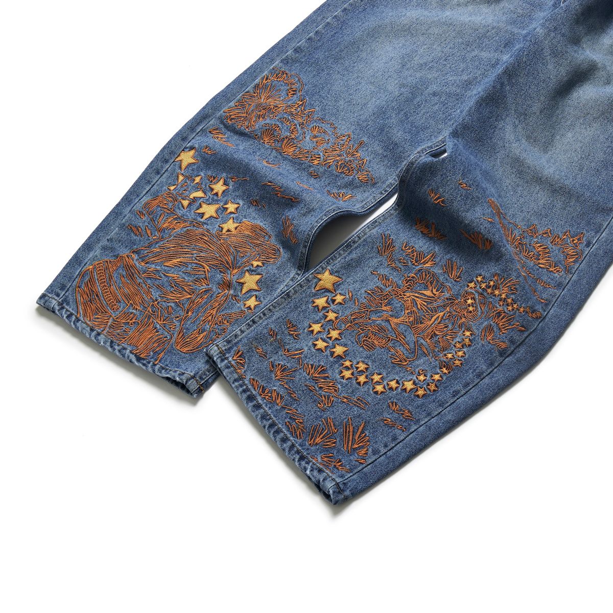 가먼츠팹(GARMENTS FAB) Cowboy EMB Denim Pants (BLUE)