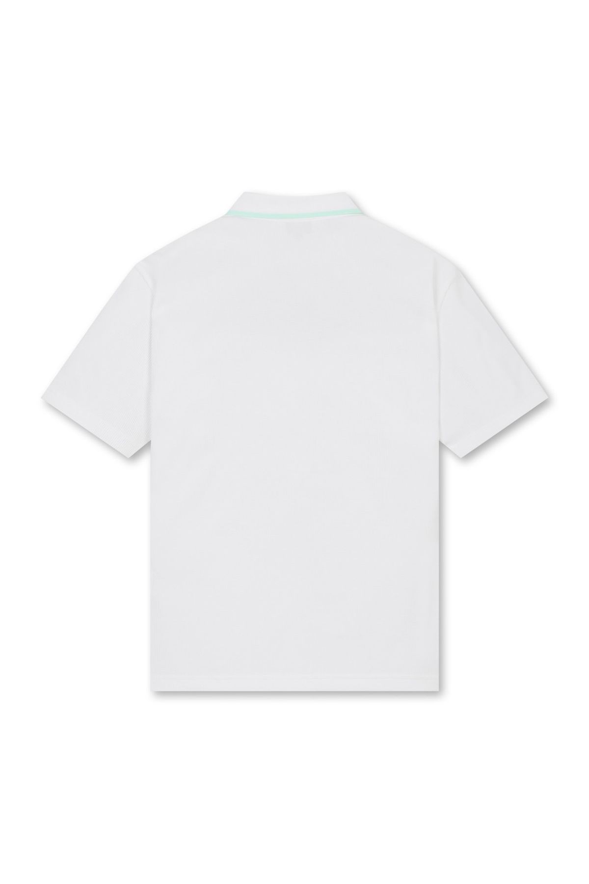 왁(WAAC) Men Color Block Pique Rib SS Polo_WMTCM25208WHX