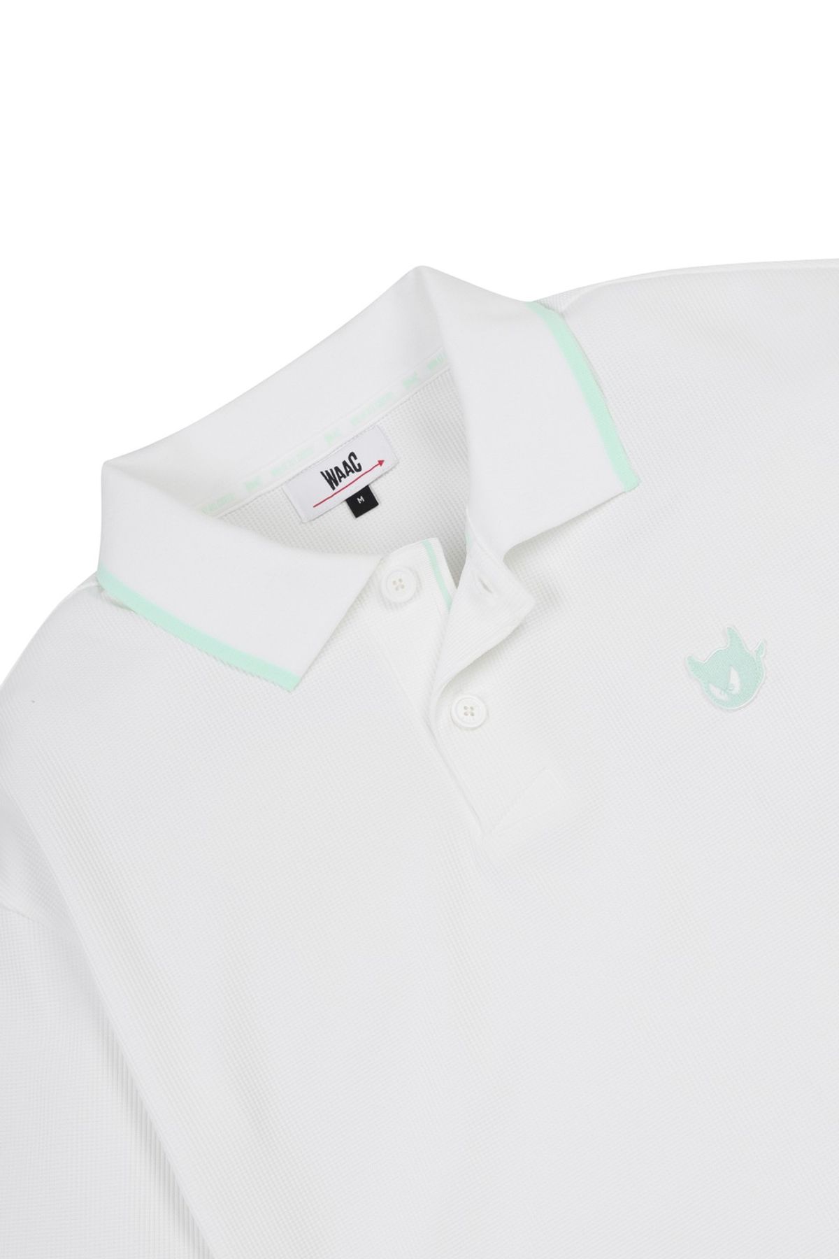 왁(WAAC) Men Color Block Pique Rib SS Polo_WMTCM25208WHX