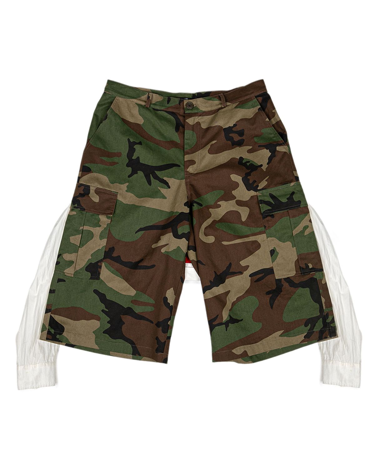 선데이오프클럽(SUNDAYOFFCLUB) Layered Racing Shirt with Camouflage Shorts - Camo