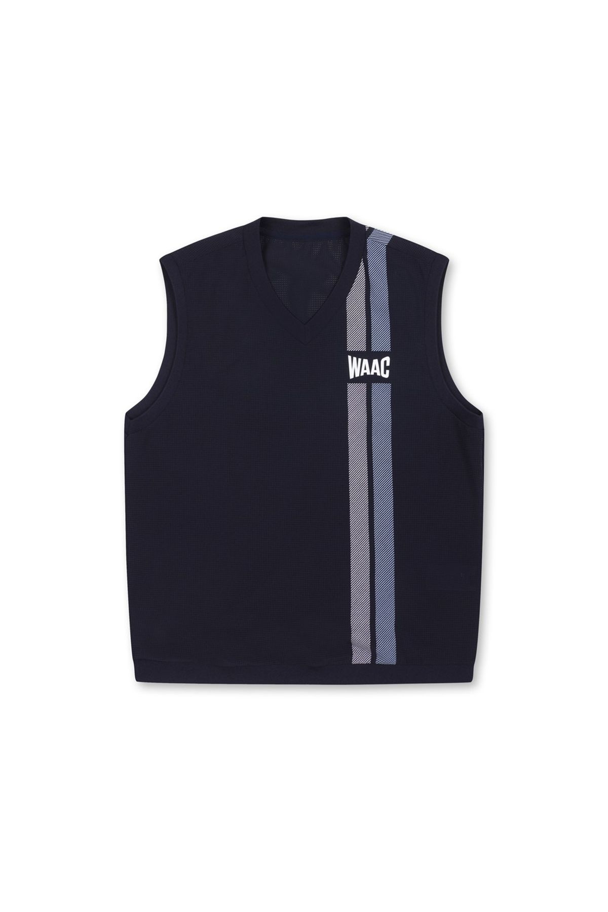 왁(WAAC) Men Vertical Stripe Woven Vest_WMVAM25250NYD