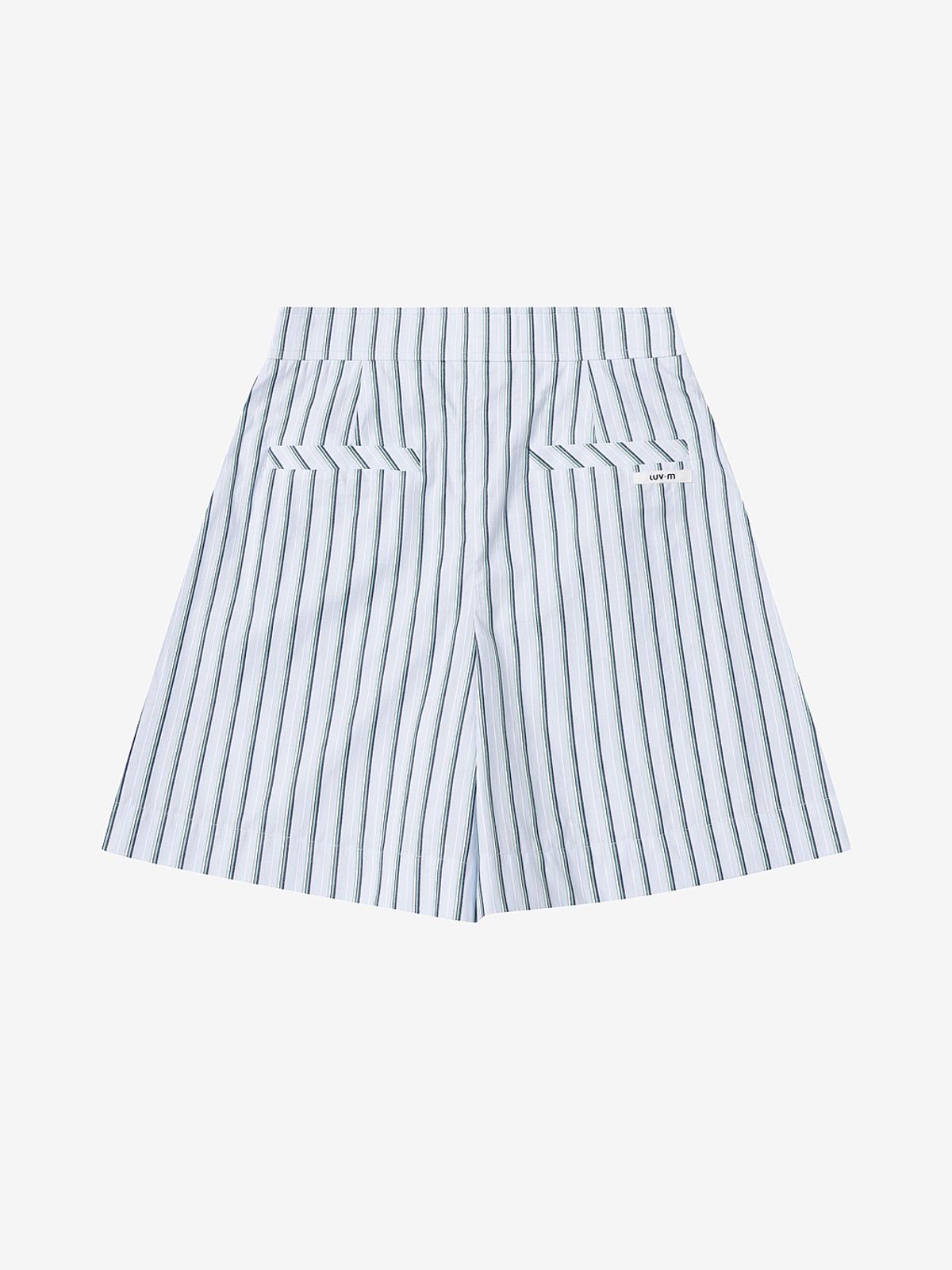 엘유브이엠(LUVM) BACK LETTERING SHORTS_STRIPED FABRIC
