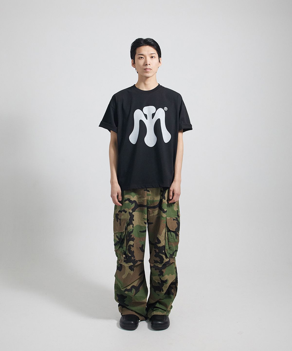 땡스메시아(THANKS MESSIA) TM YANKEES TSHIRT-BLACK