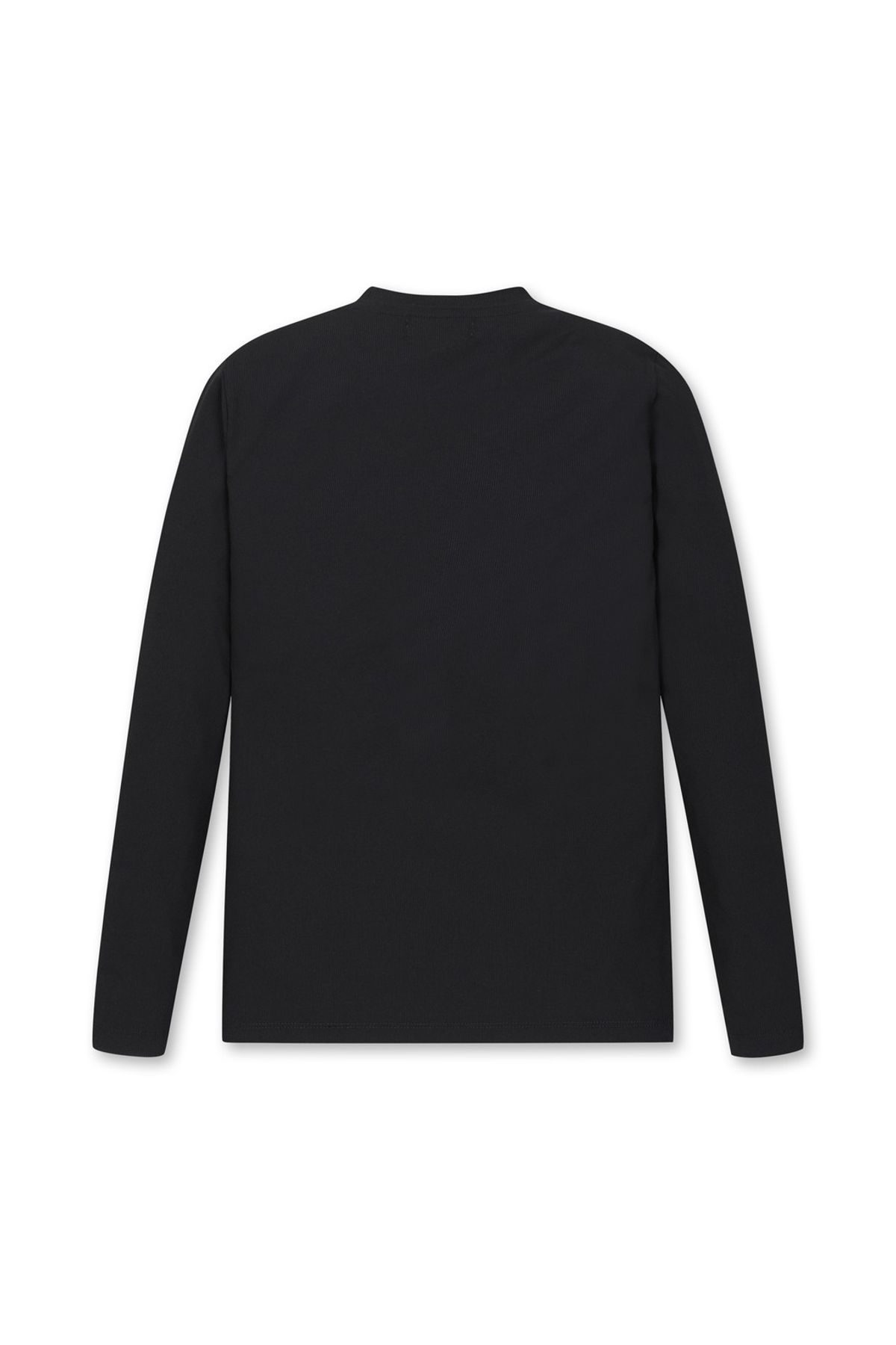 왁(WAAC) Women Cool Ribbed LS Crewneck Top_WWTBM25206BKX