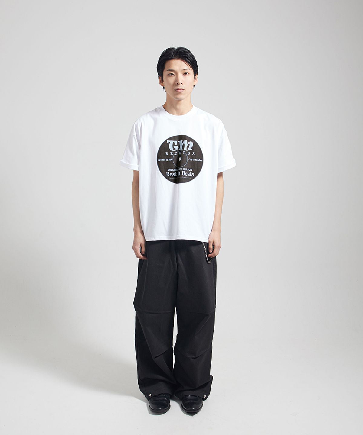 땡스메시아(THANKS MESSIA) RIB CD TSHIRT-WHITE