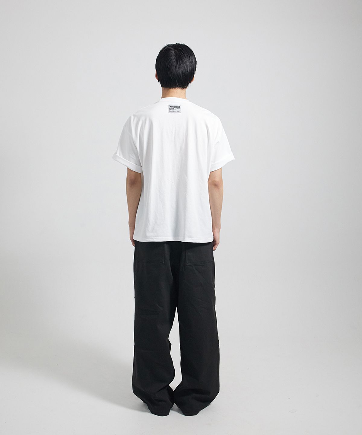 땡스메시아(THANKS MESSIA) RIB CD TSHIRT-WHITE