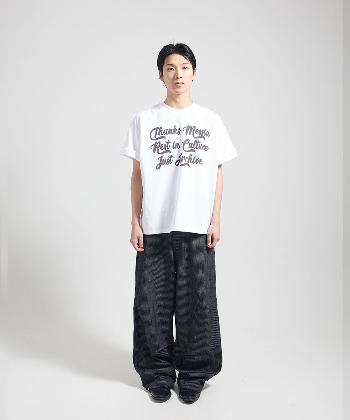땡스메시아(THANKS MESSIA) HANDWRITTEN RIC TSHIRT-WHITE