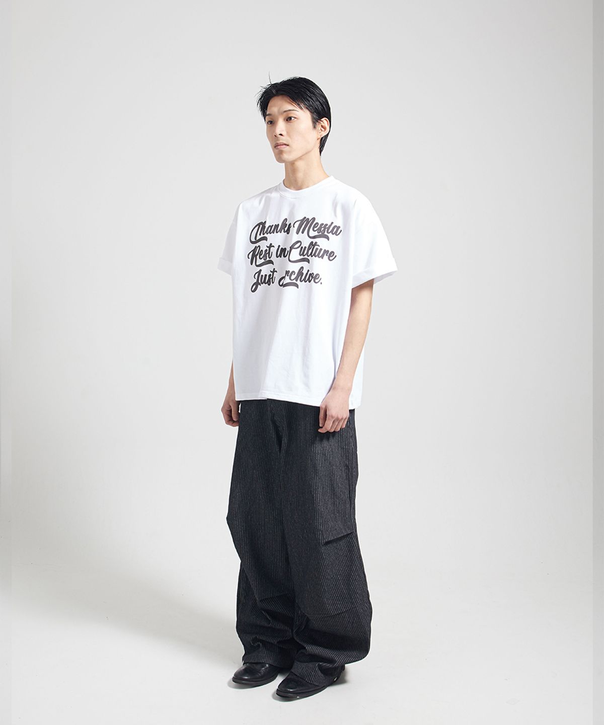 땡스메시아(THANKS MESSIA) HANDWRITTEN RIC TSHIRT-WHITE