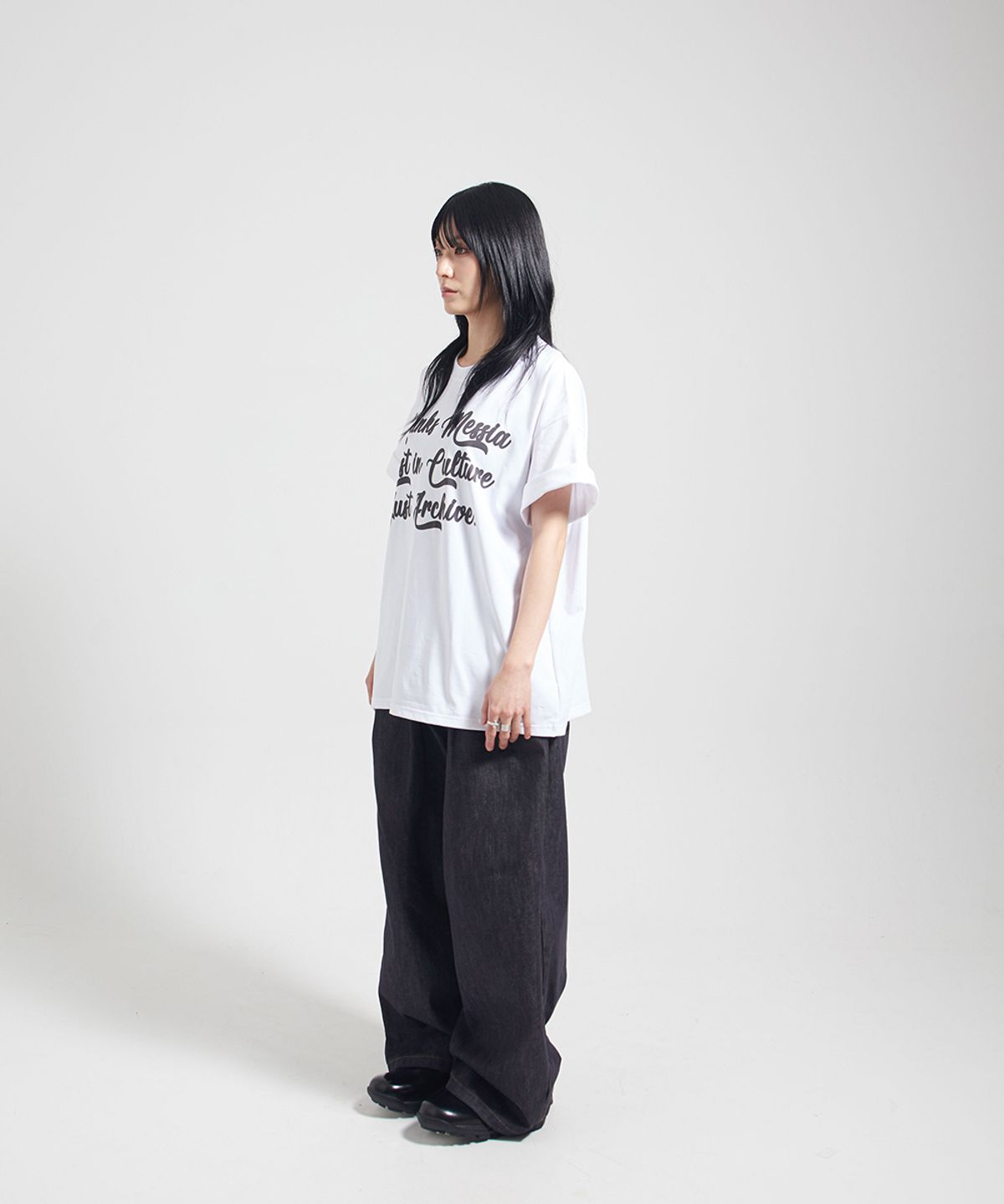 땡스메시아(THANKS MESSIA) HANDWRITTEN RIC TSHIRT-WHITE