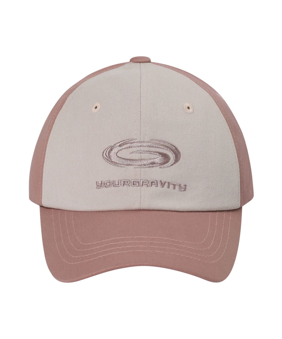 유어그래비티(YOURGRAVITY) GRAVITY HOLE LOGO BALL CAP - Rose pink & Baby pink