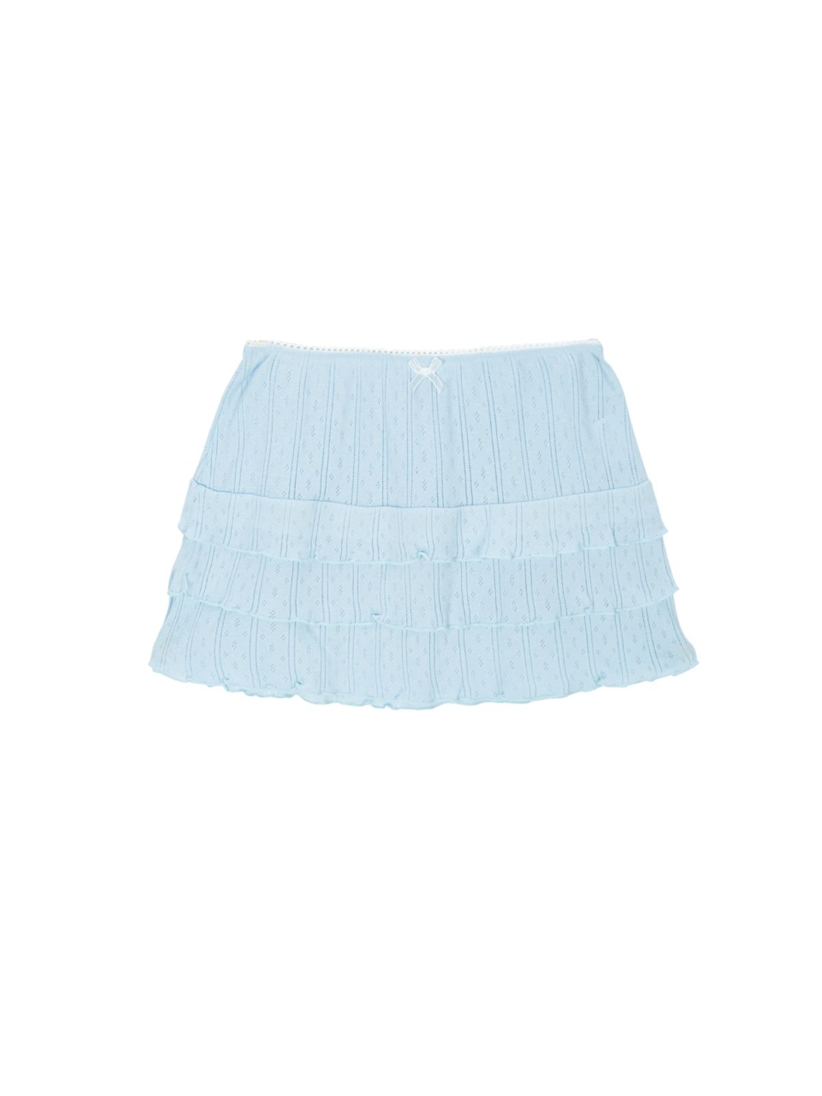 에즈이프 캘리(ASIF CALIE) LOVELY EYELET CANCAN MINI SKIRT BLUE