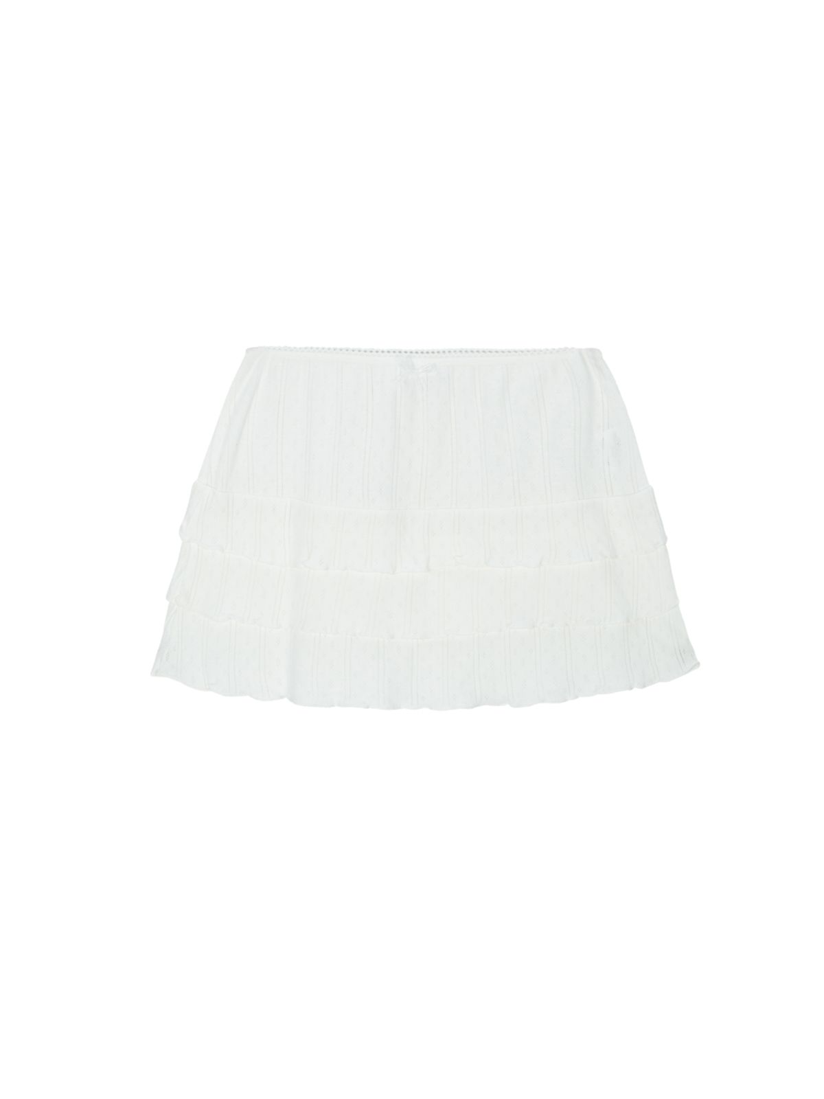 에즈이프 캘리(ASIF CALIE) LOVELY EYELET CANCAN MINI SKIRT IVORY