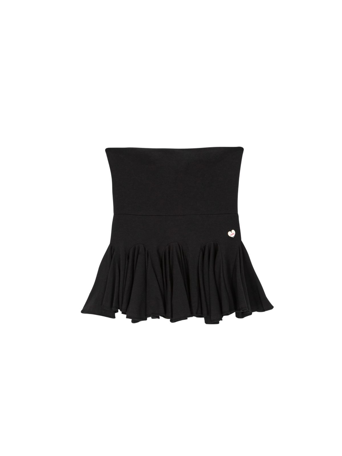 에즈이프 캘리(ASIF CALIE) HEART MEDAL 2WAY HOOL SKIRT BLACK